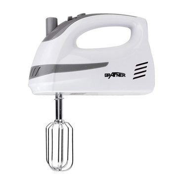 Grafner Handmixer Handrührer Mixer 200 Watt 5 Stufen Turbo mit 2 Paar Haken HR10753, 5 Geschwindigkeitsstufen, Turbo-Funktion, kraftvoll, Rühr-/Knethaken Edelstahl verchromt