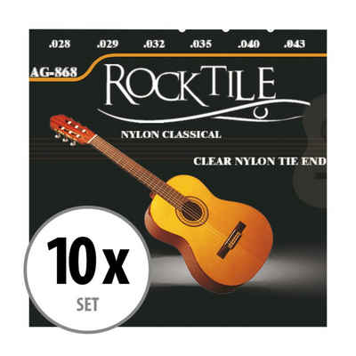 Rocktile Saiten Rocktile Klassikgitarrensaiten Satz, (10-tlg), Stabile Nylonsaiten