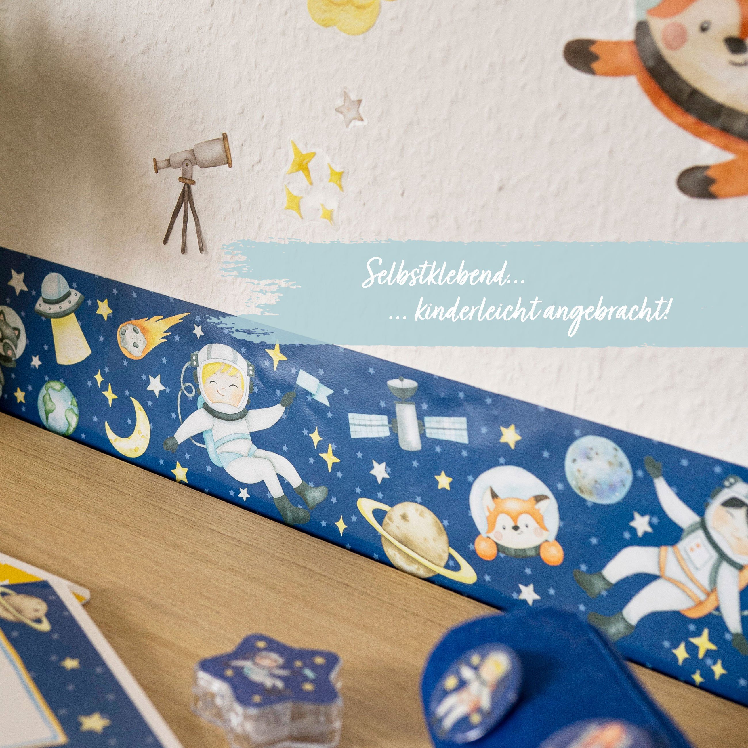 PAPIERDRACHEN Bordüre Papierdrachen Kinderbordüre, Bordüre für das Kinderzimmer – Bild 2 von 5