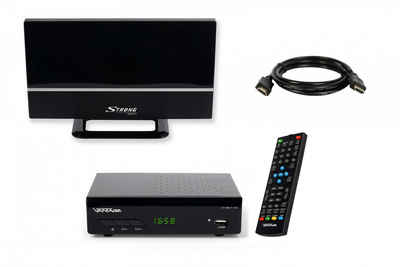 Vantage »VT-92, Full HD« DVB-T2 HD Receiver (2m HDMI Kabel, passive DVB-T2 Antenne)