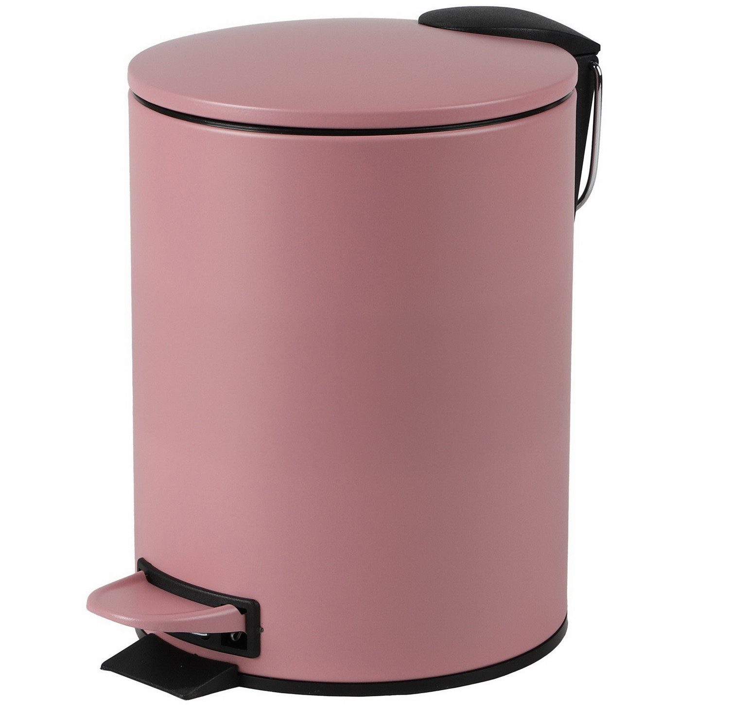 Urban Living Kosmetikeimer 3 Liter Tretmülleimer Abfalleimer Mülleimer Tretpedal Absenkautomatik, Hygienische Pedalbedienung, herausnehmbarer Eimer mit Henkel