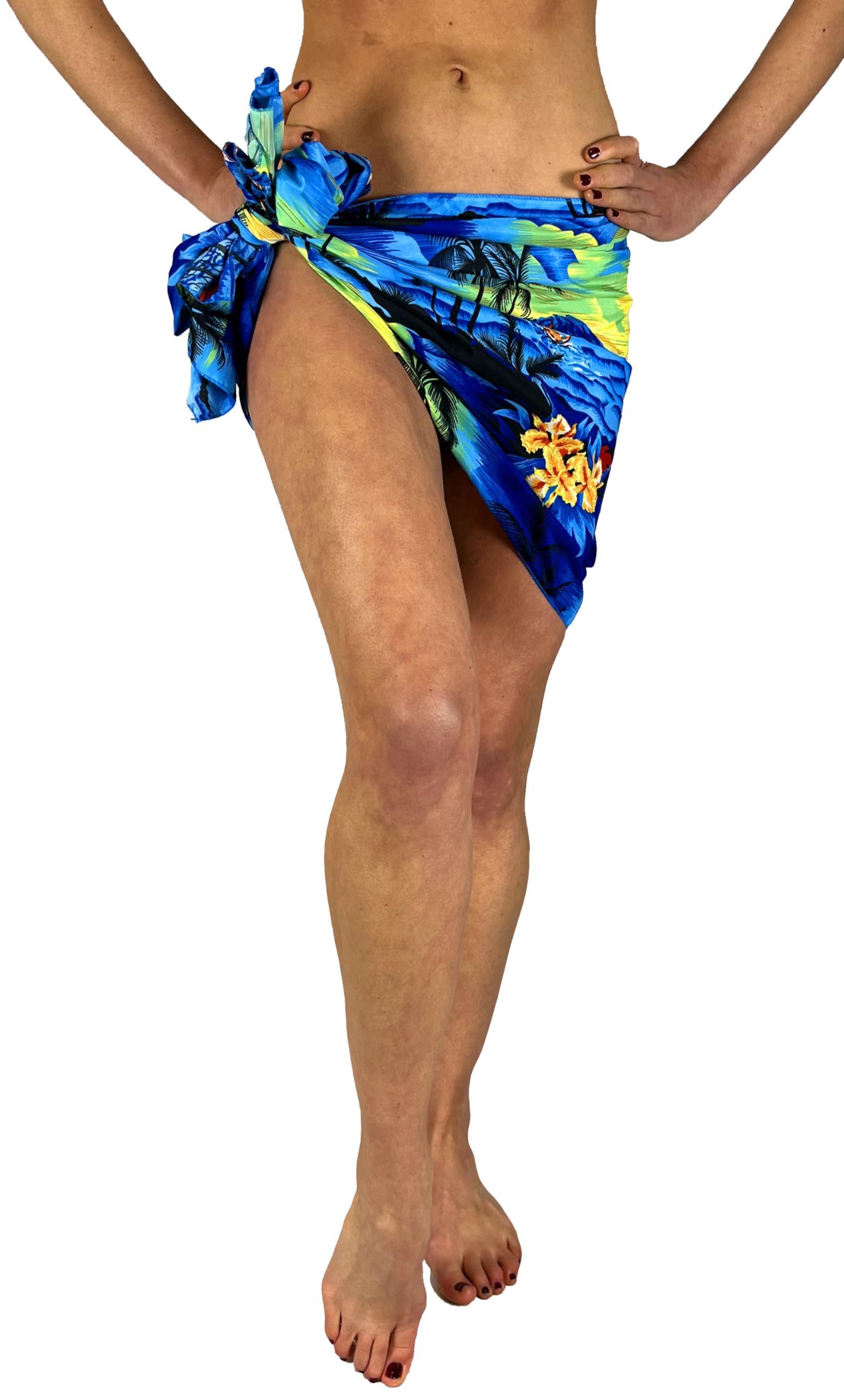 King Kameha Sarong Surf Funky Hawaii-Sarong Strand Pareo Cover-Up Damen Bikini, Pareo Cover-Up