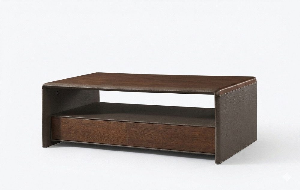 JVmoebel Couchtisch Ein eleganter, brauner Beistelltisch für ein modernes Interieur (Packung), Made in Europa