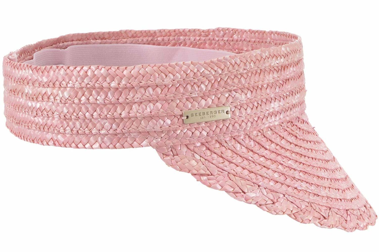 Seeberger Strohhut faltbares Sonnenschild aus Borte mit Klettverschluss