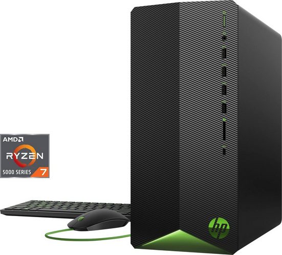 HP TG01-2215ng Gaming-PC (AMD Ryzen 7 5700G, GeForce RTX 3060Ti, 16 GB RAM, 1000 GB HDD, 1000 GB SSD, Luftkühlung)
