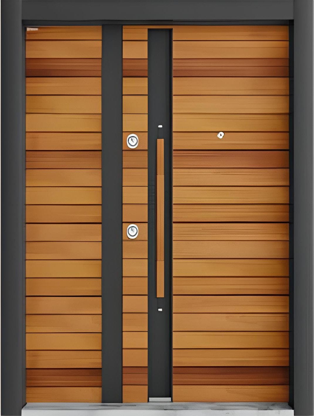 Xlmoebel Haustür Braune Designer Eingangstür aus hochwertigem Material (Haustür, 1x Haustür; 5x Schlüssel; 1x Griffset), Made in Europa