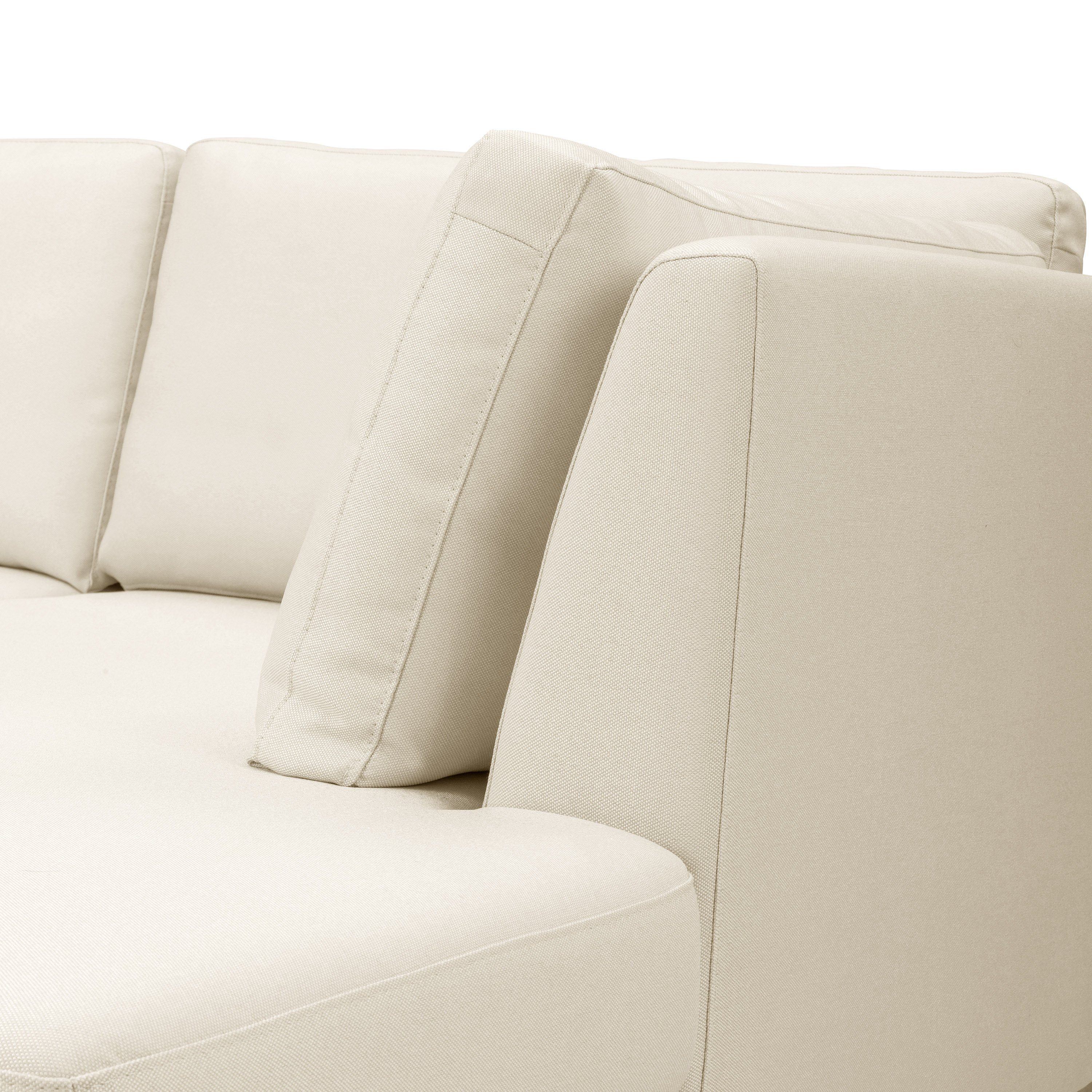 Max Winzer® Ecksofa Sofa Design Larsen Stück, im creme, 2-Sitzer skandinavischen 1 Ecksofa Flachgewebe rechts Sofa mit links