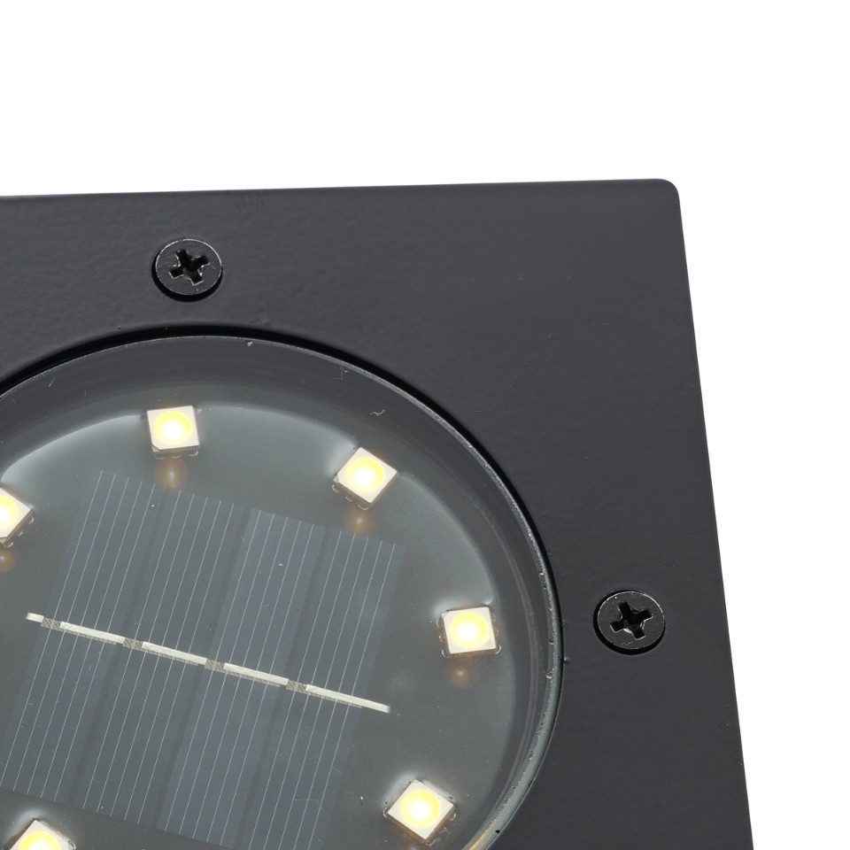 Qazqa LED Solarleuchte Terry, LED fest integriert, Extra-Warmweiß, QAZQA Solar­leuchte, integrated, Schwarz, Aluminium, Modern