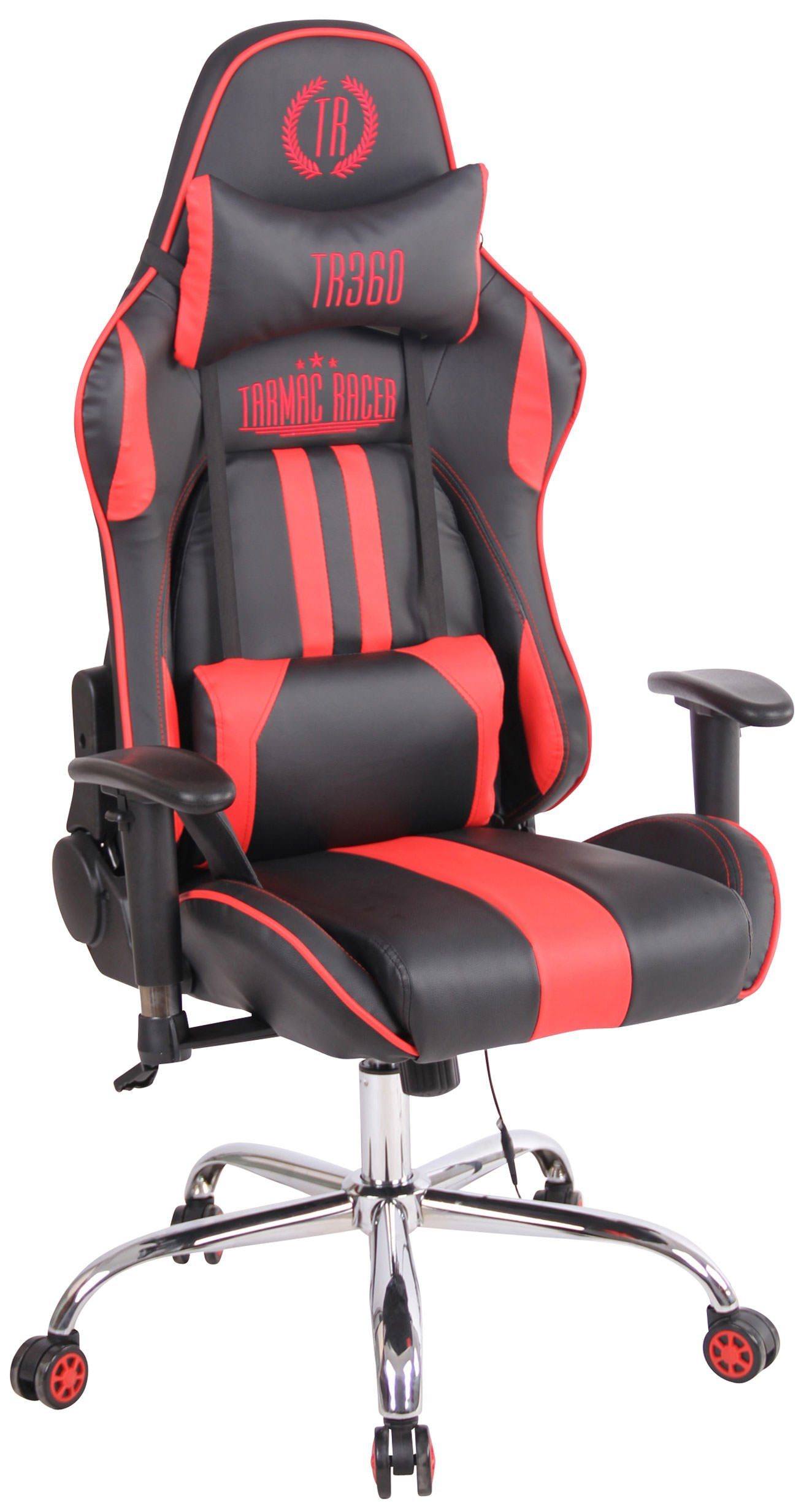 CLP Gaming Chair Limit XM Kunstleder, mit Massagefunktion schwarz/rot