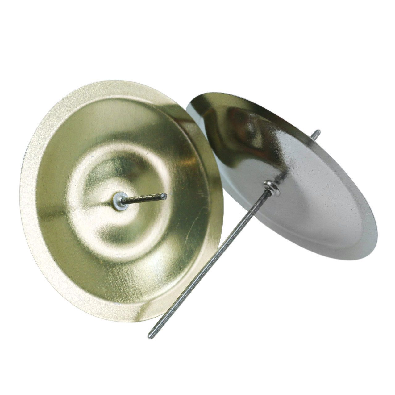 Florists Products Kerzenhalter Kerzenhalter Gold mit Dorn für Adventskranz Ø5cm 36St