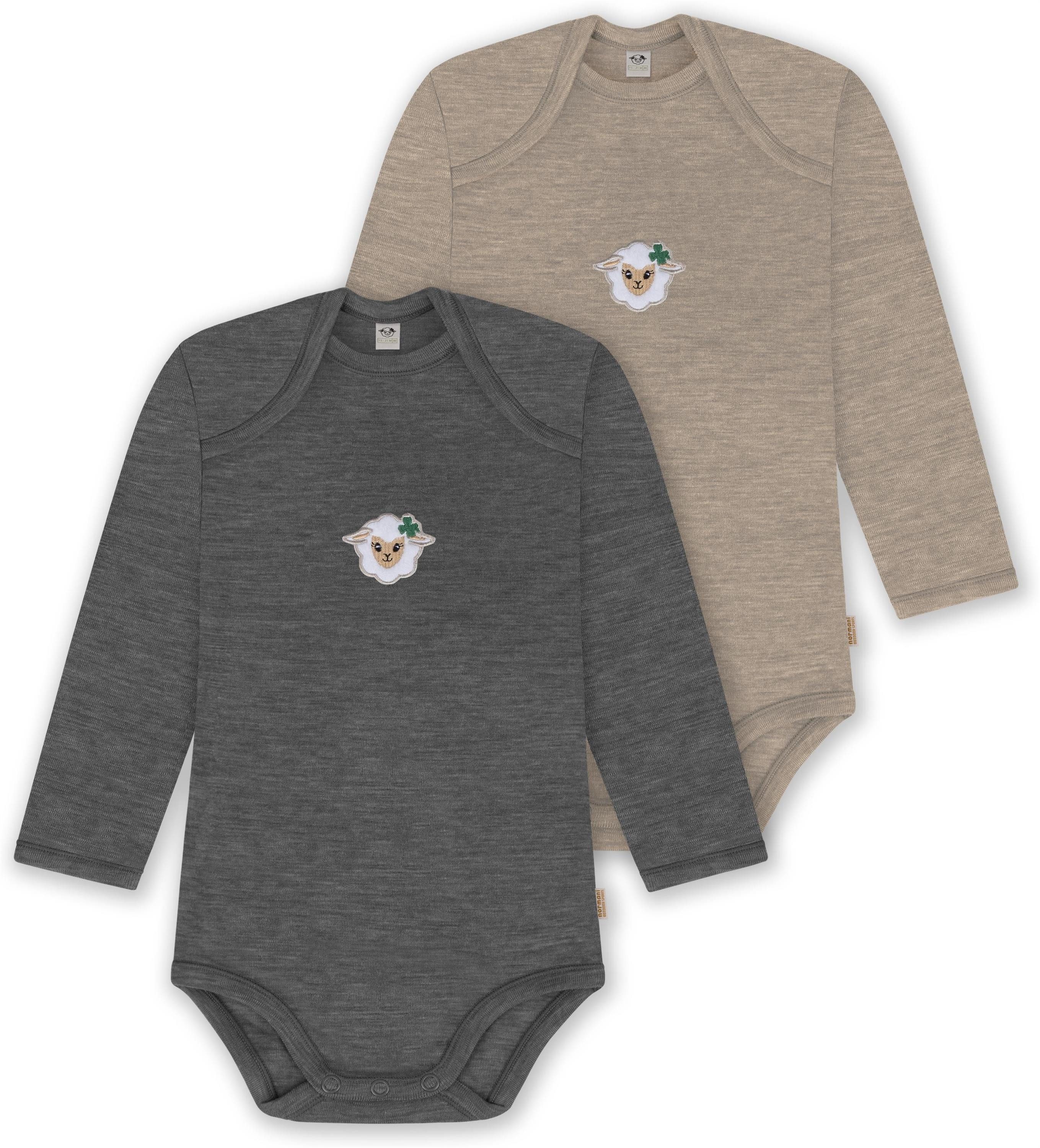 Langarmwickelbody 2er Pack Baby Merino Body Langarm Auckland