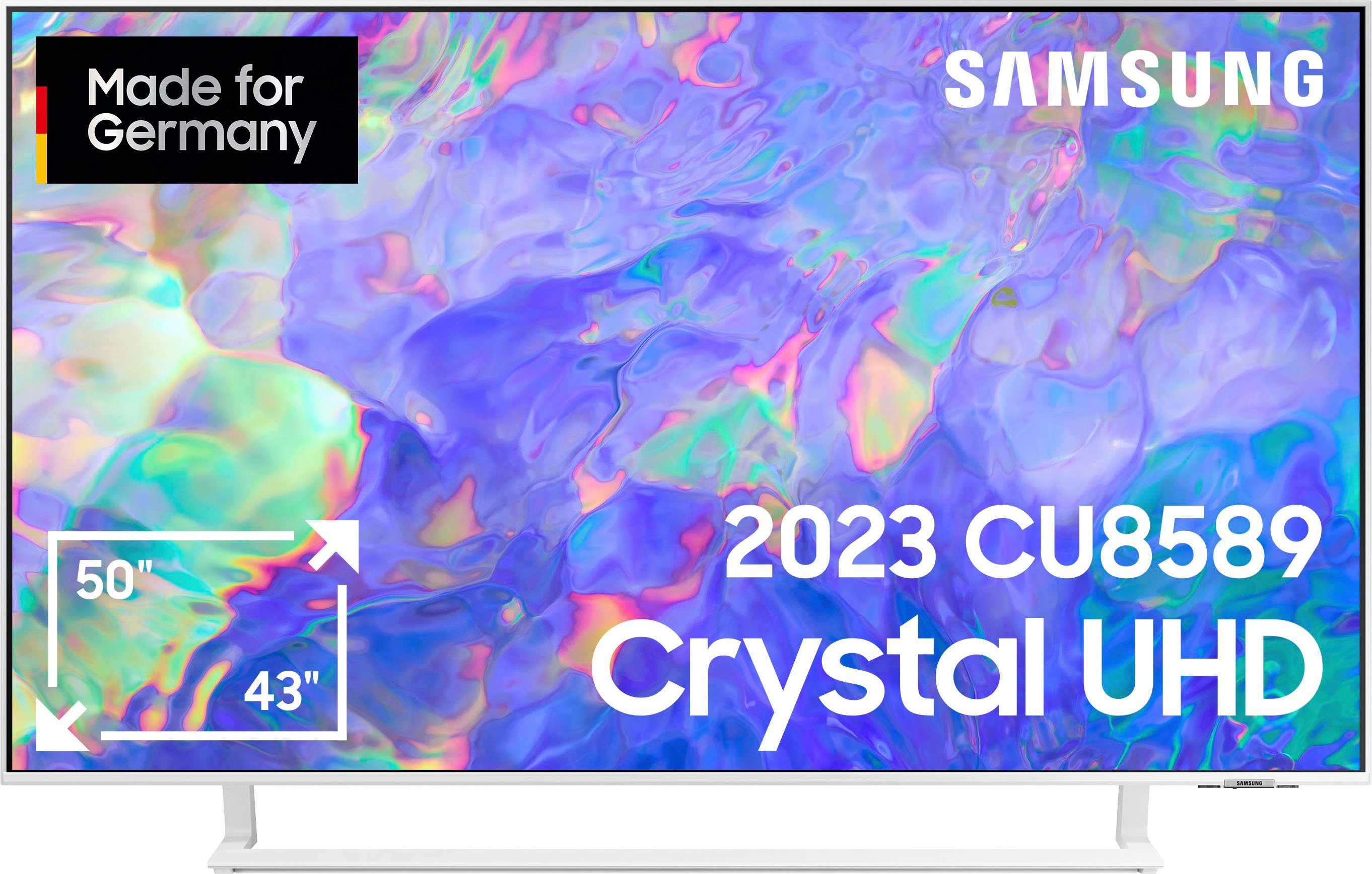 4K) Crystal GU50CU8589U Zoll, cm/50 Samsung Prozessor LED-Fernseher Smart-TV, AirSlim Color, (125 Design, Dynamic Crystal