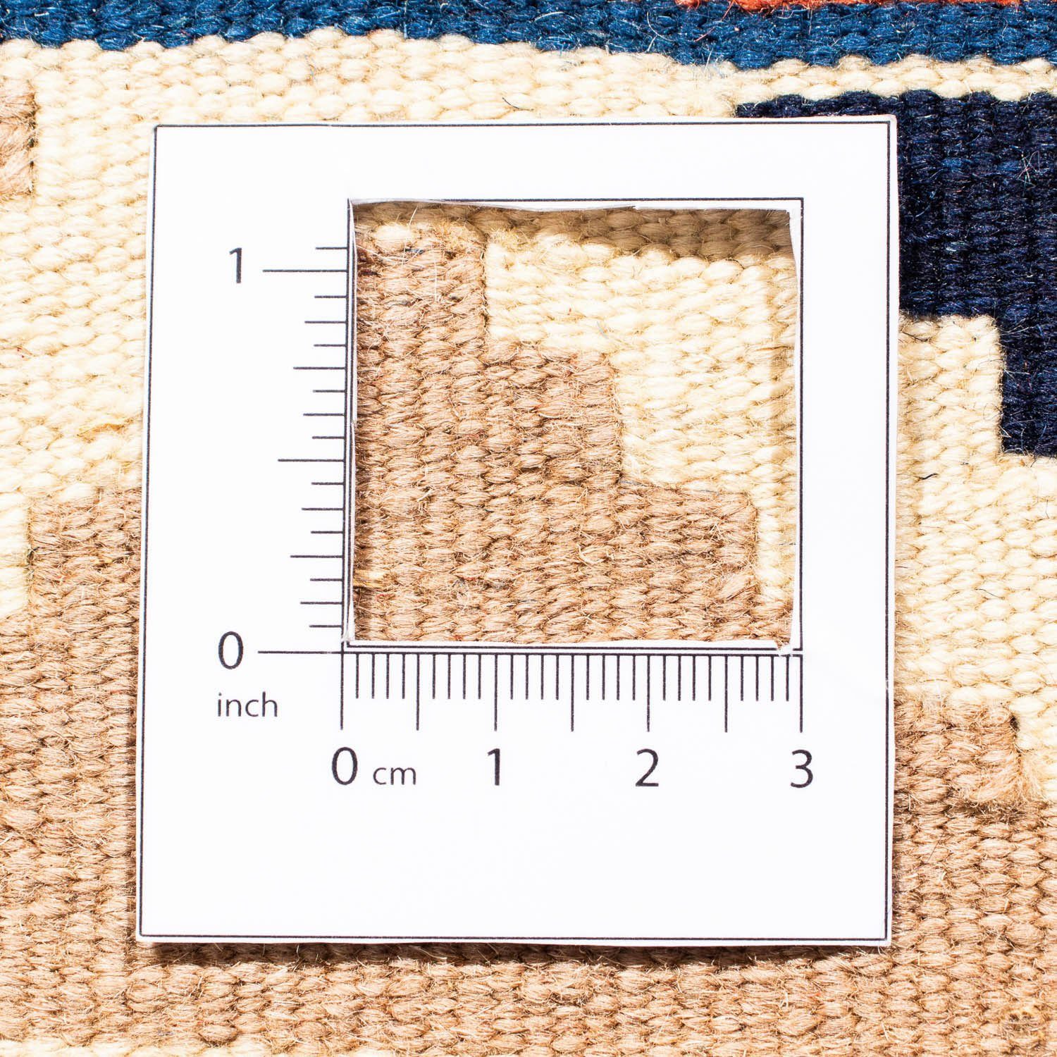 Einzelstück quadratisch - Höhe: dunkelblau, 104 quadratisch, mm, x 102 - Oriental - morgenland, Kelim cm Wollteppich Wohnzimmer, 6