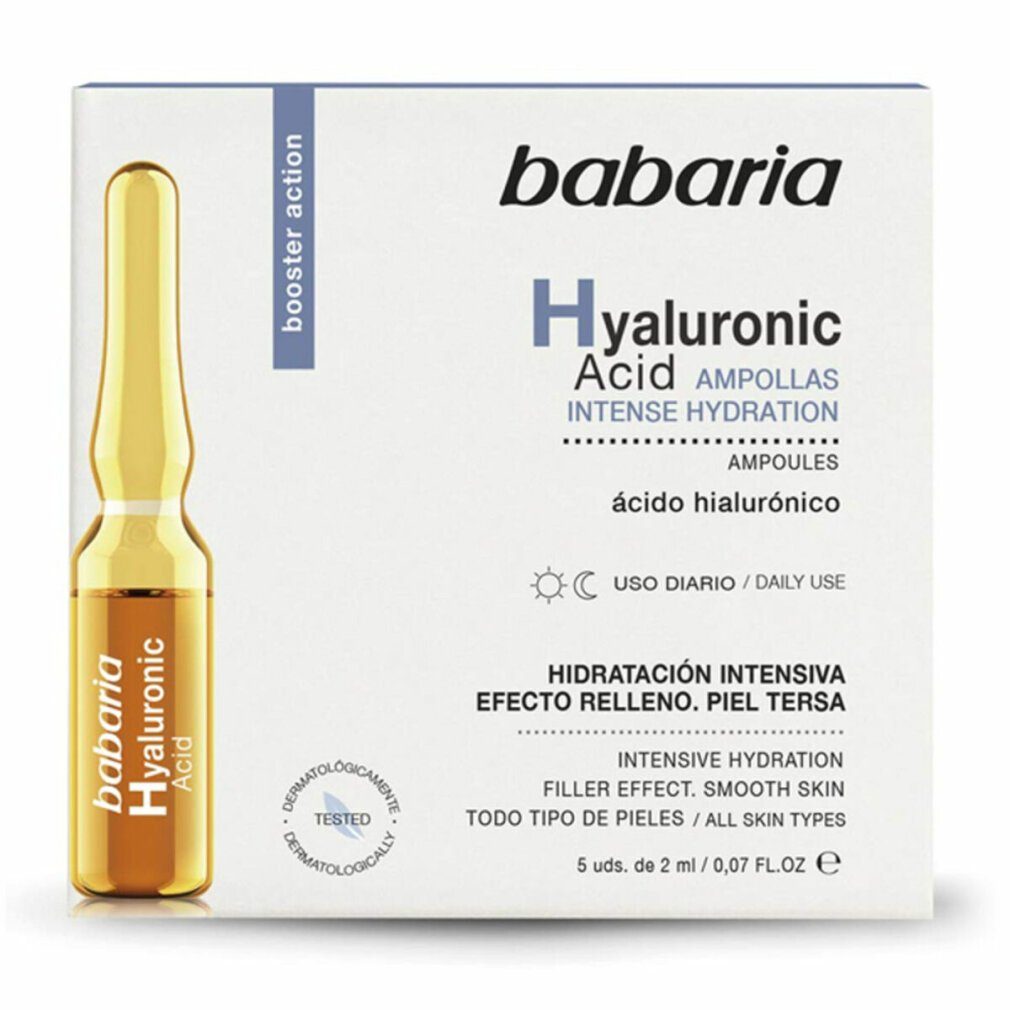 babaria Gesichtsmaske HYALURONSÄURE intensive 2 Ampullen x 5 ml Hydratation
