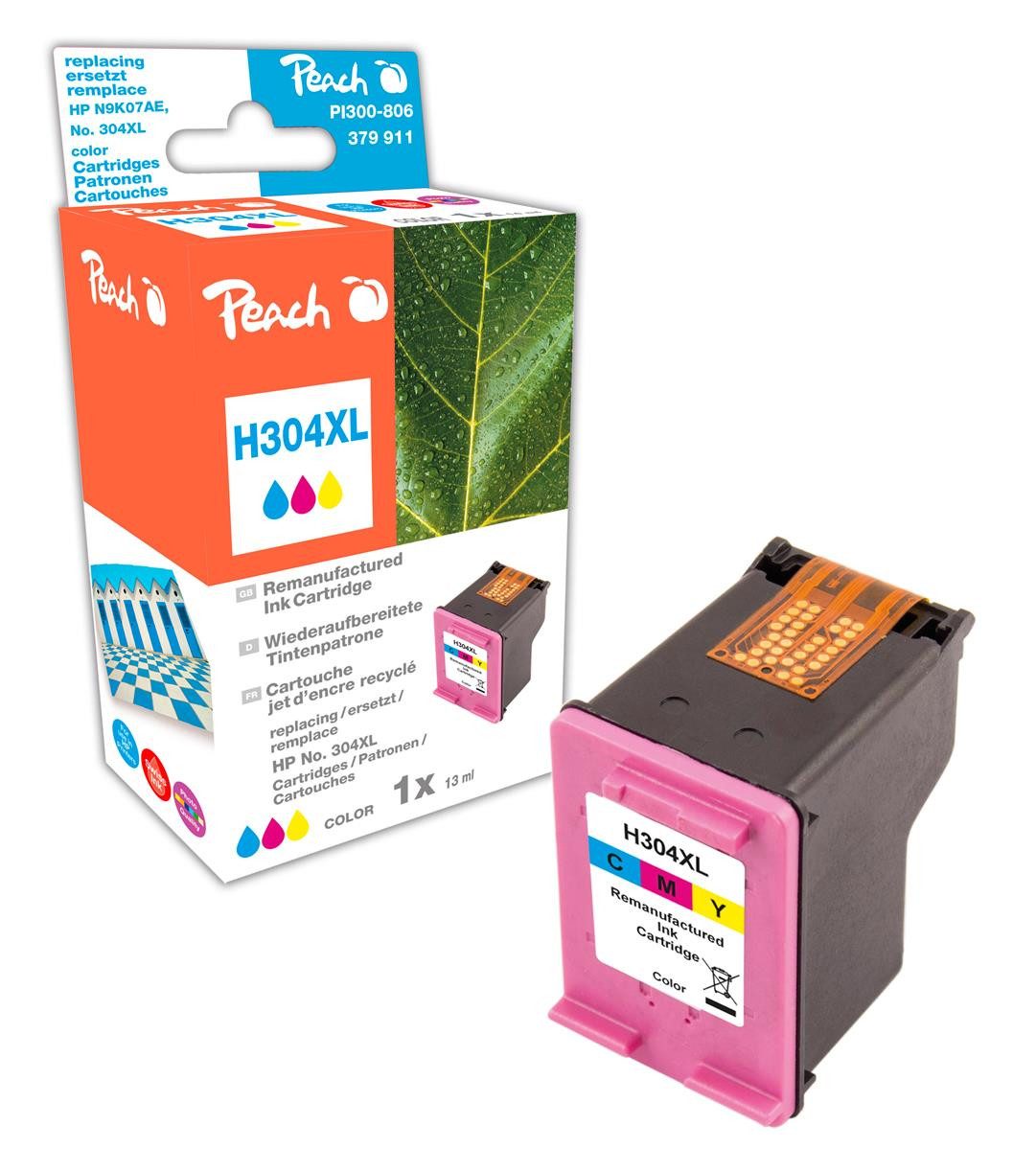 Peach Peach PI300-806 Peach Patrone HP Nr.304XL N9K07AE color Tintenpatrone