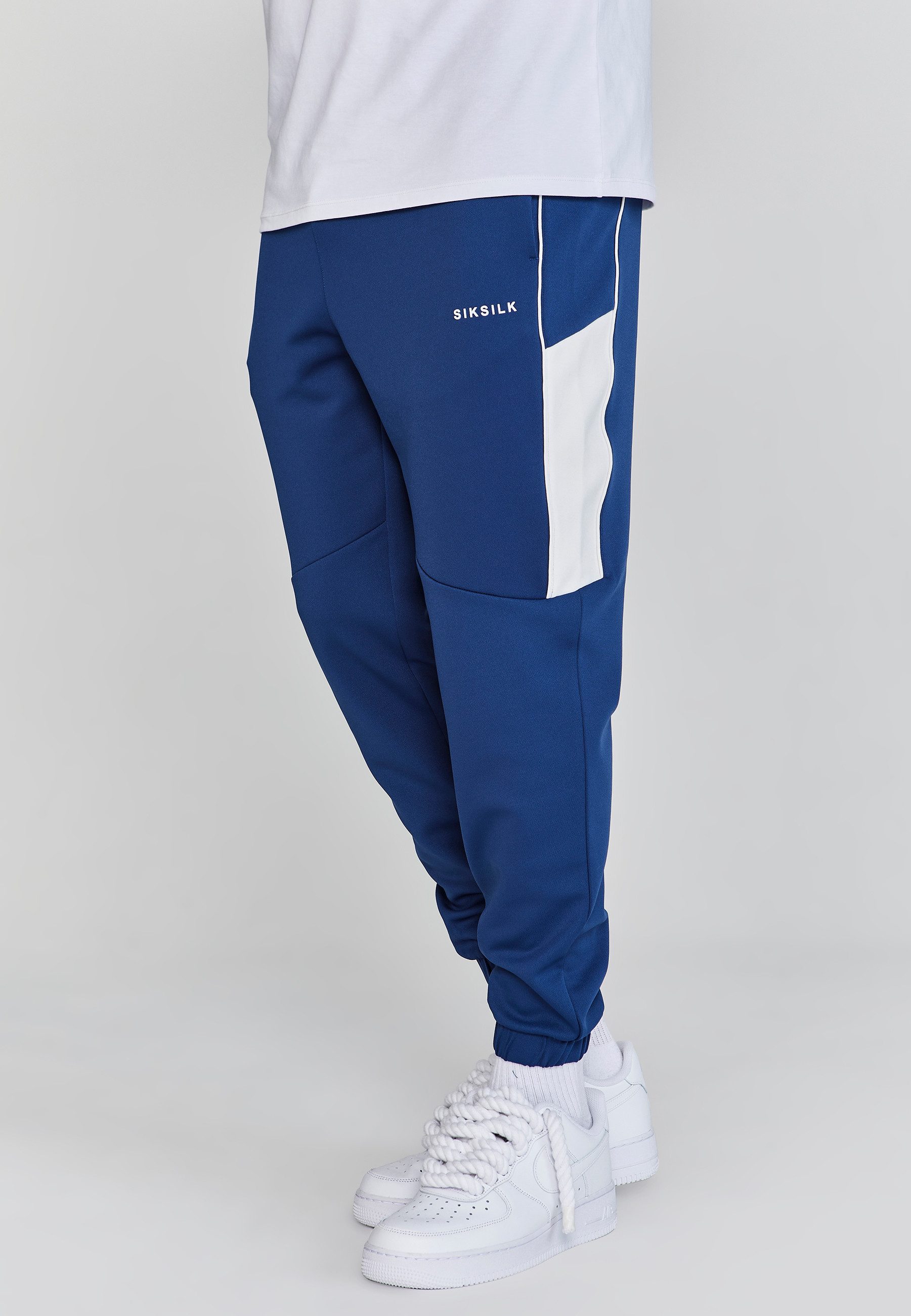 Siksilk Jogger Pants SikSilk Herren Marineblaue Muscle Fit Jogginghose günstig online kaufen
