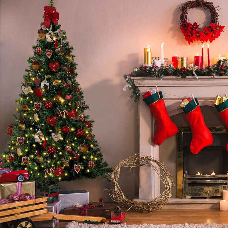 Salcar Künstlicher Weihnachtsbaum »Weihnachtsbaum Künstlich Tannenbaum Christbaum mit Holzständer Metall«, Nordmanntanne, 120cm mit 256 Spitzen