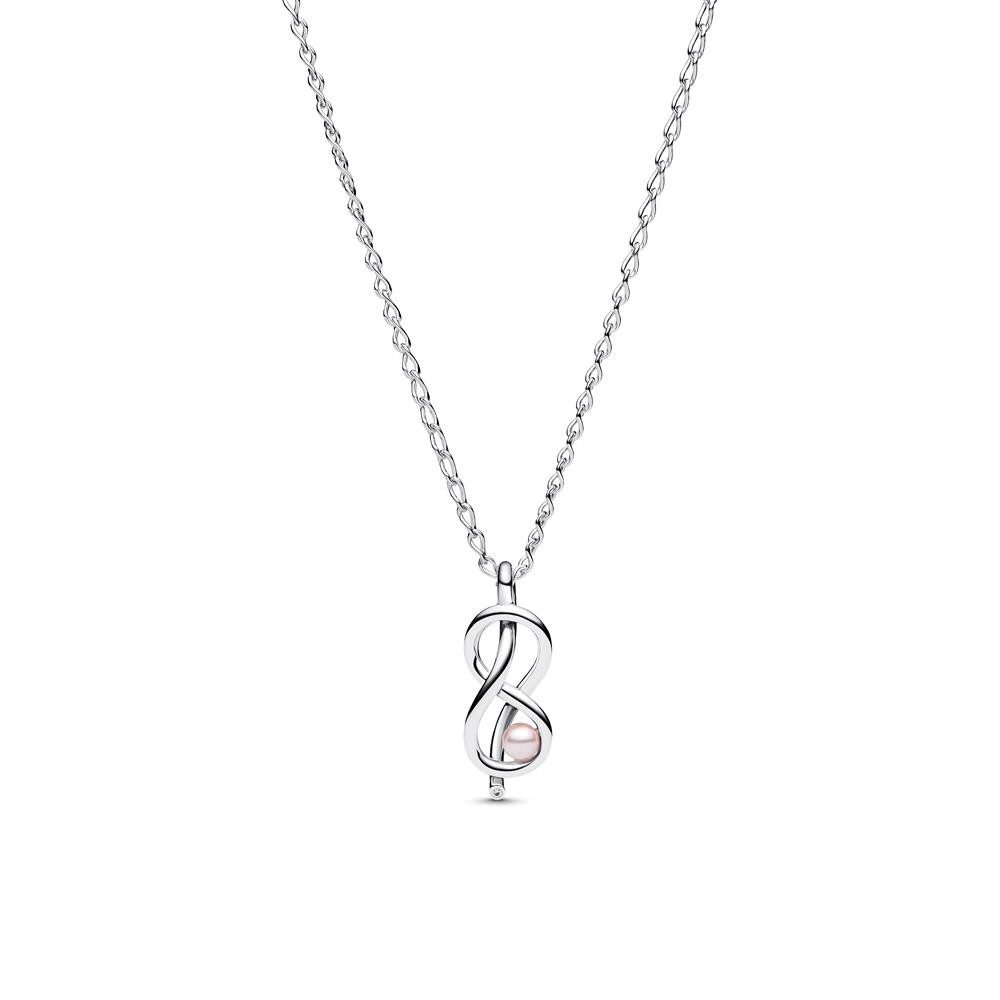 Pandora Kette mit Anhänger Unendlichkeitsknoten Damenkette Sterlingsilber von PANDORA Moments