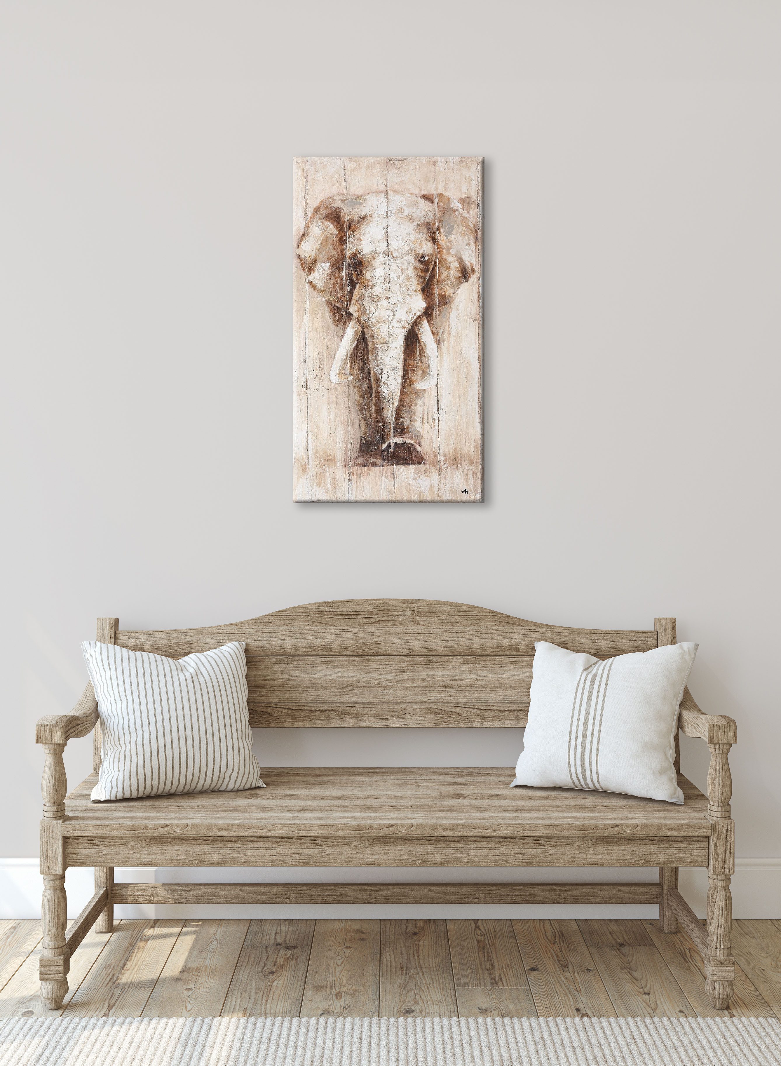 Bönninghoff Ölgemälde, Afrika, Elefant, Elefanten, Elefanten Зображення, Kunst, Tiere (1 St), jedes Bild ein Unikat