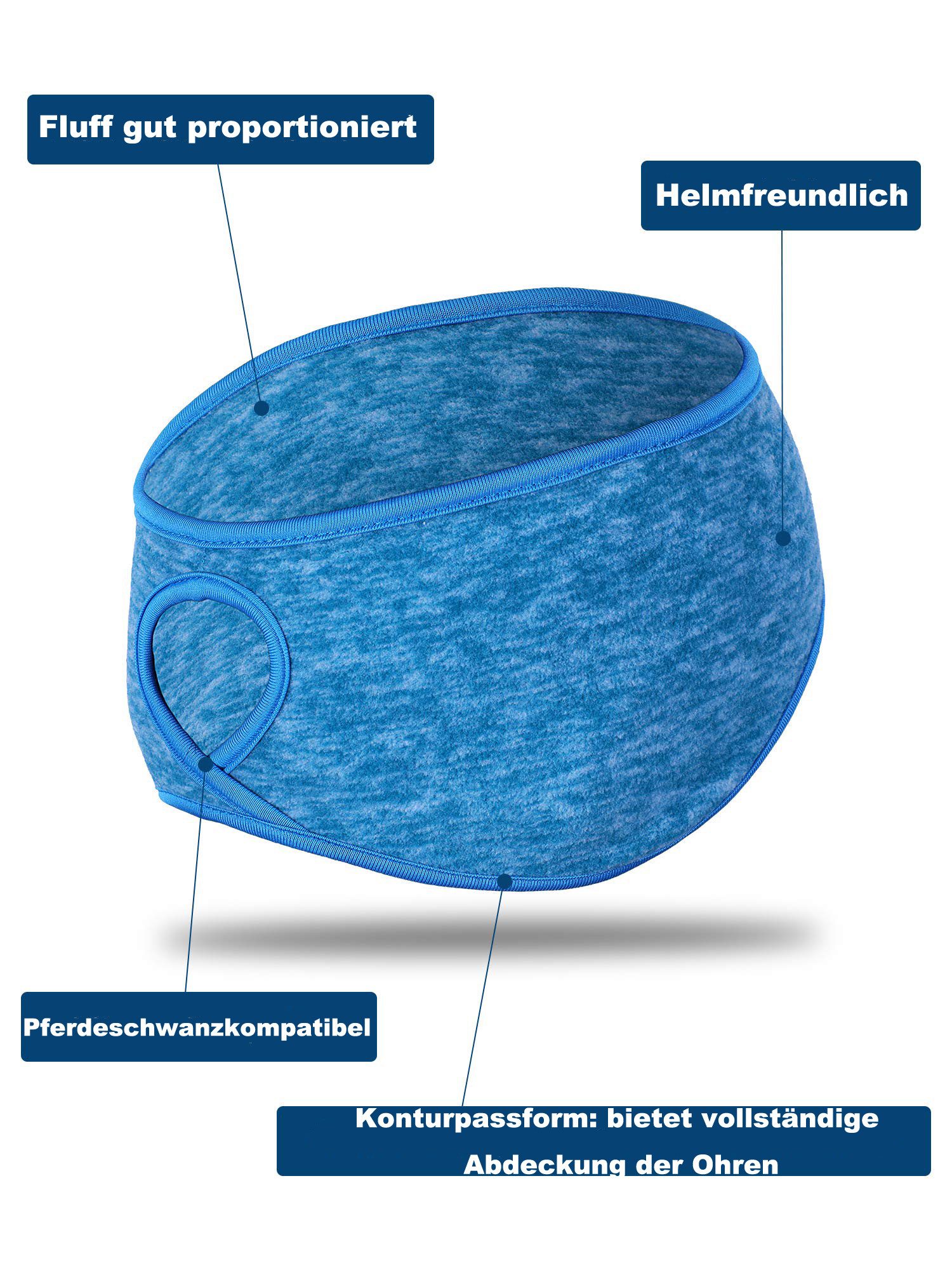 Coonoor Stirnband Fleece Stirnband mit Pferdeschwanzöffnung, günstig online kaufen