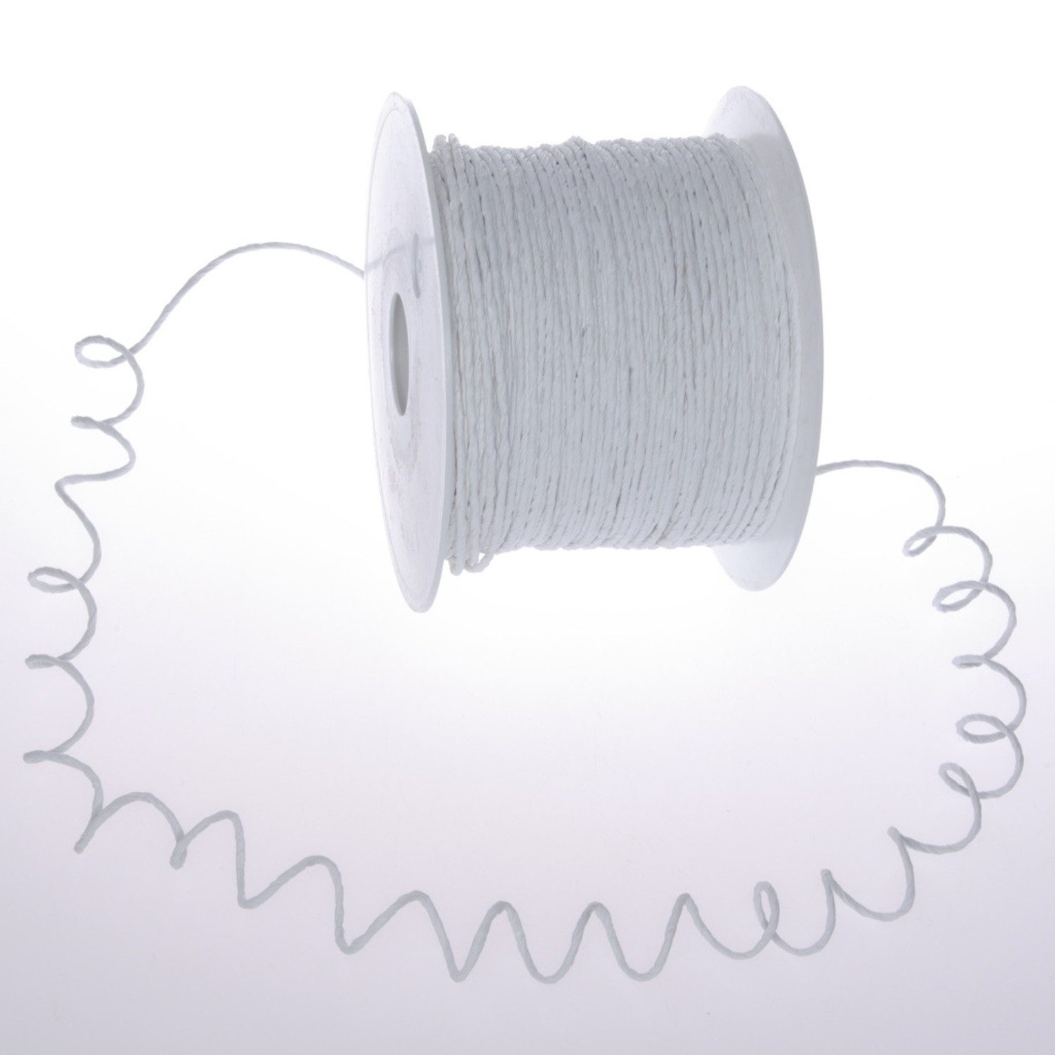 Deko AS Basteldraht Papierdraht weiß – 2mm Ø – 100m – 601-01, Draht mit Papierum