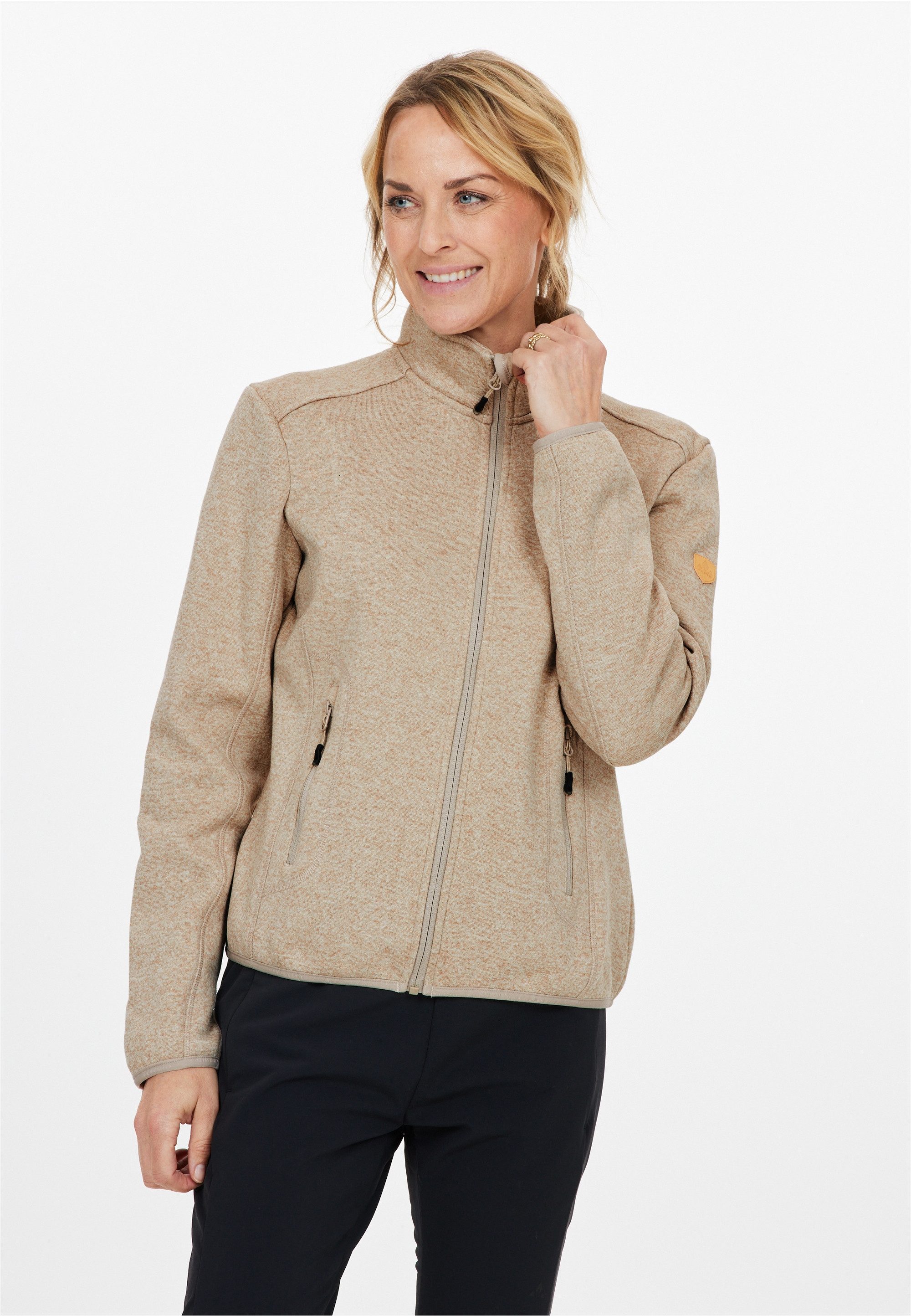 WHISTLER Fleecejacke SAMANI aus schnell trocknendem Funktionsmaterial taupe