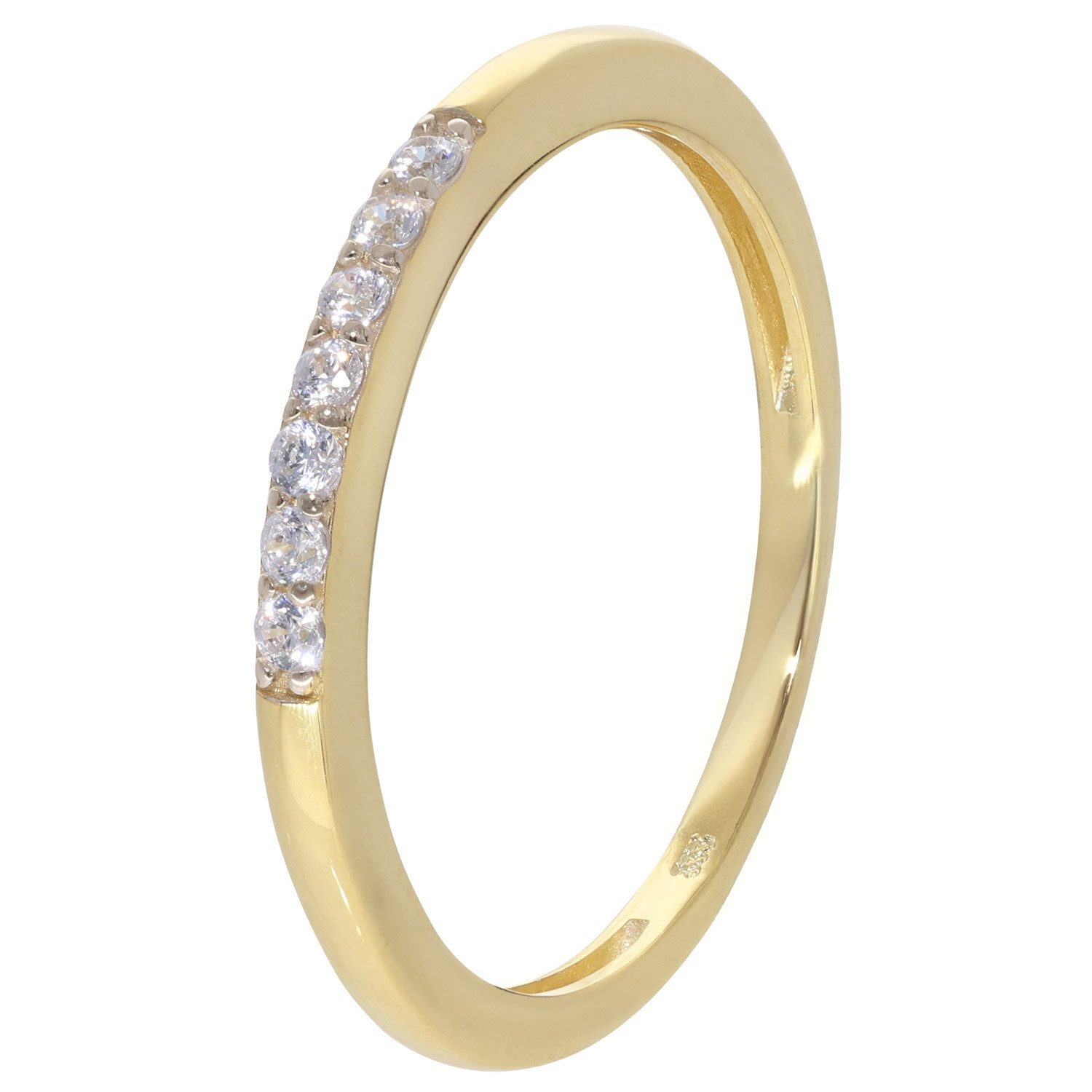 Glizz Goldring DamenGold 333/8K mit Zirkonias günstig online kaufen