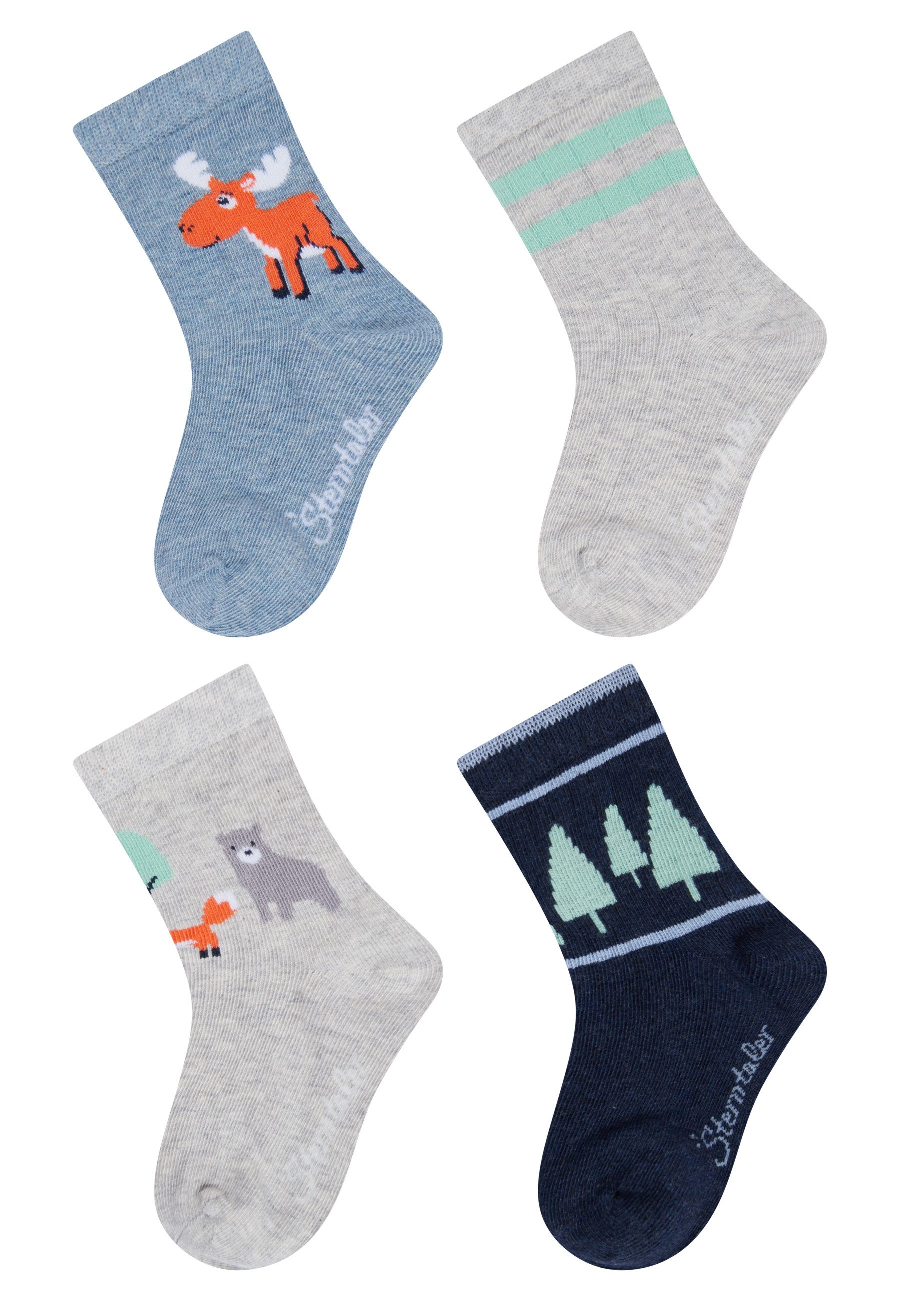 Sterntaler® Feinsöckchen Sterntaler® Socken 4er-Pack Elch günstig online kaufen