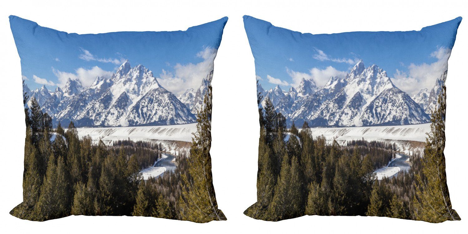 Magnificent Modern Stück), Teton Grand Digitaldruck, Doppelseitiger Wyoming Abakuhaus (2 Kissenbezüge Accent