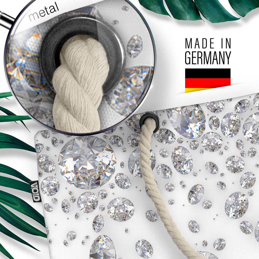 VOID Strandtasche (1-tlg), Diamanten Steine Schmuck Diamanten Steine Schmuck Edelstein Weiß Kara