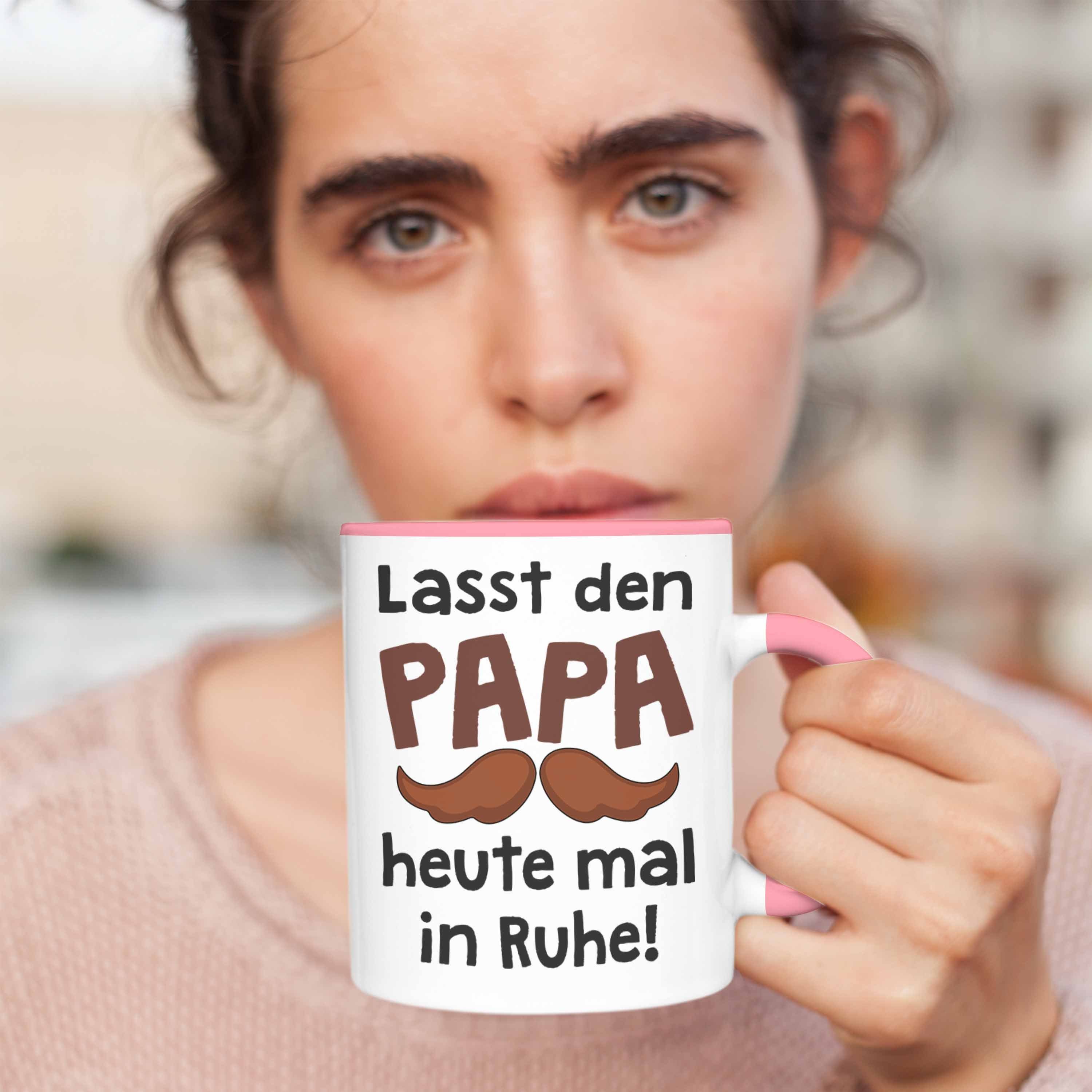 Geschenk Sohn - Kaffeetasse mit von Tasse Tasse Trendation Spruch Rosa Papa Bester Trendation Vater Vatertag Papa Geschenk