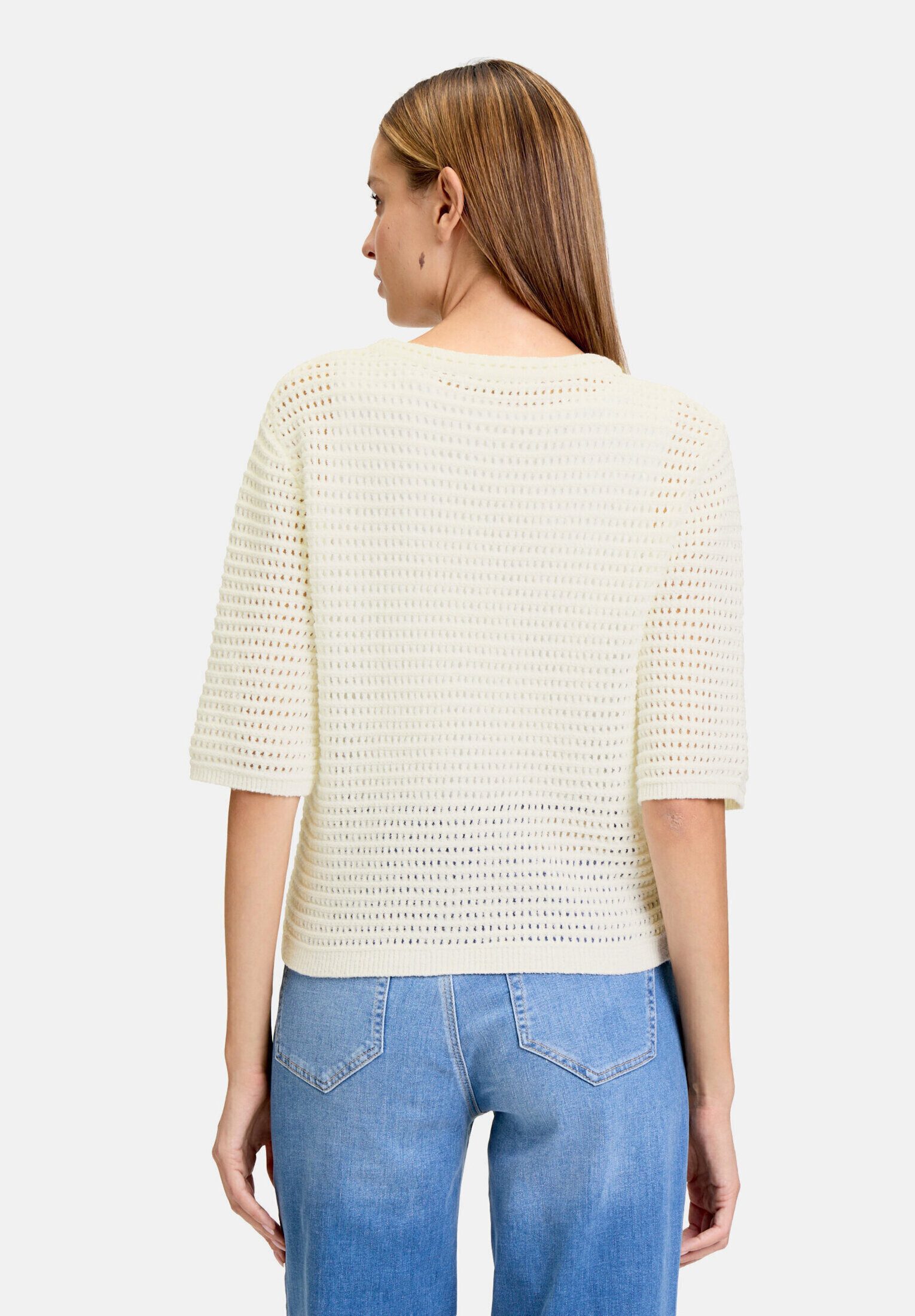 Betty&Co Strickjacke Damen mit Knopfleiste (1-tlg) Struktur