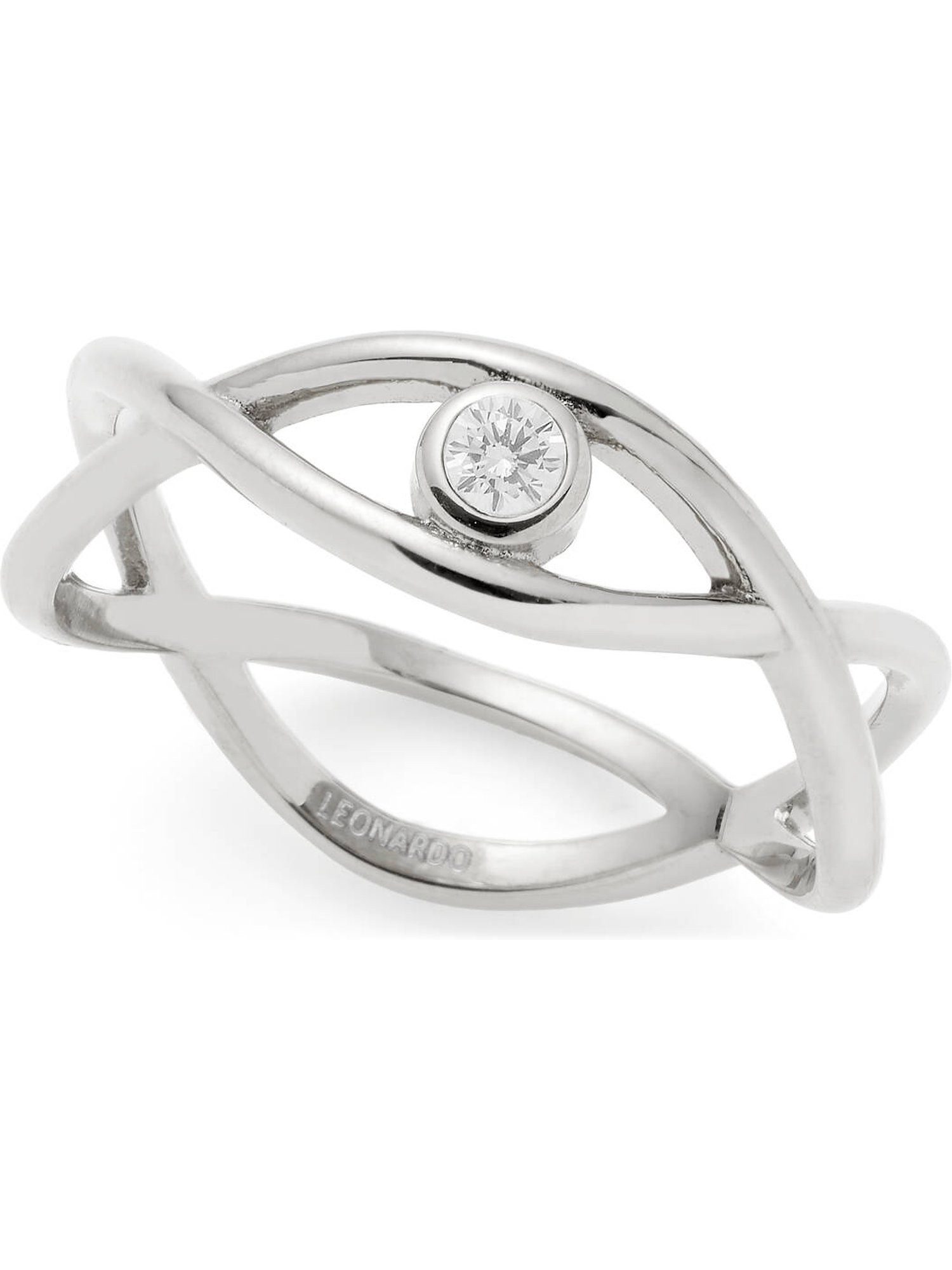 LEONARDO Fingerring Leonardo Damen-Damenring Edelstahl Zirkonia, Zirkonia