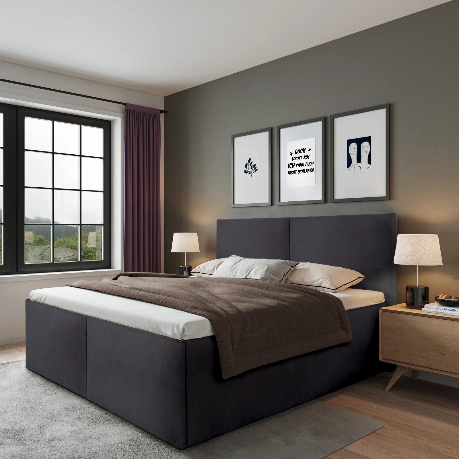 Halmon Schlafkomfort Betten Polsterbett Milano (Mit Stauraum unter der Lieg günstig online kaufen
