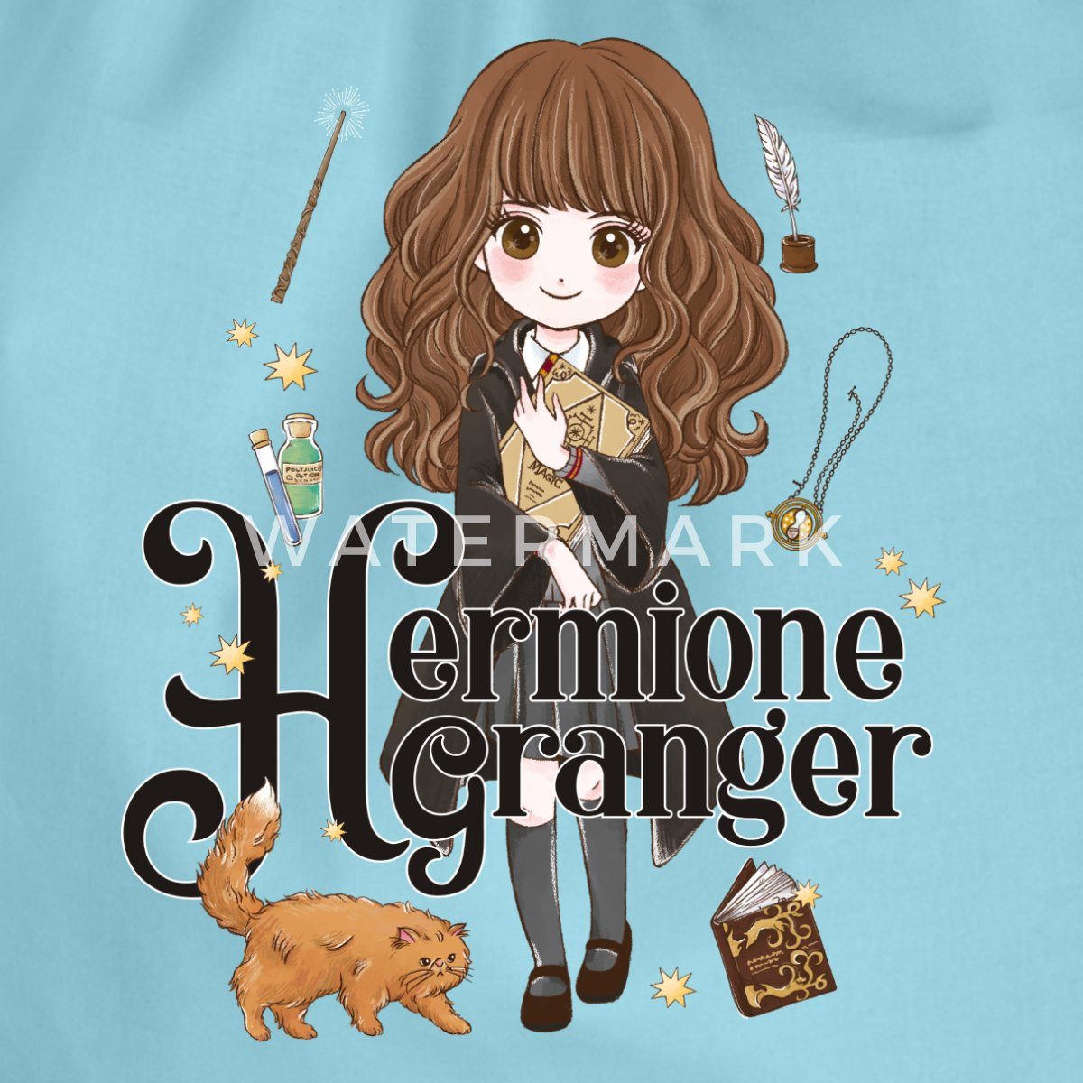 Spreadshirt Turnbeutel Harry Potter Hermine Granger Chibi Turnbeutel (1-tlg)