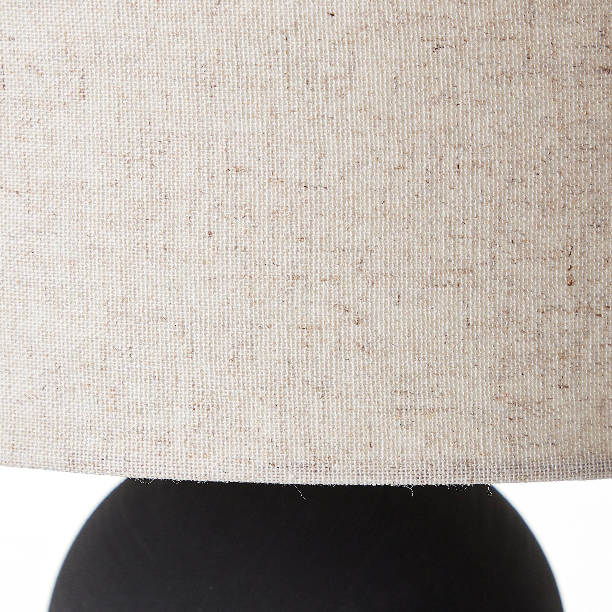 LeGer Home by Lena Gercke Tischleuchte Malu, ohne Leuchtmittel, max. 40W, Leinenschirm, Keramik, Höhe: 37,5 cm, Ø 22 cm – Bild 5 von 5