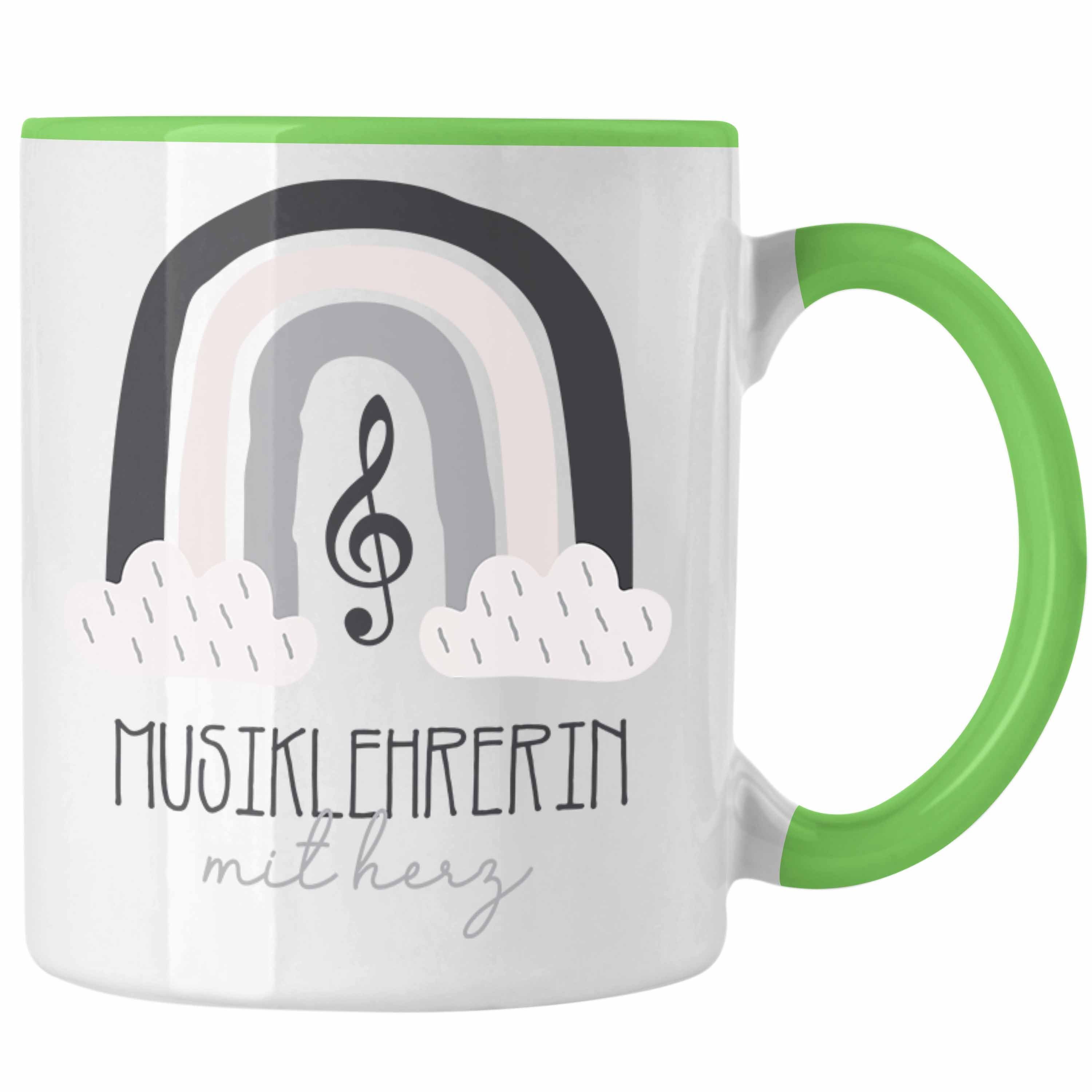Trendation Tasse Musiklehrerin Tasse Geschenk Danke Kaffeetassse Geschenkidee für XXXM Grün