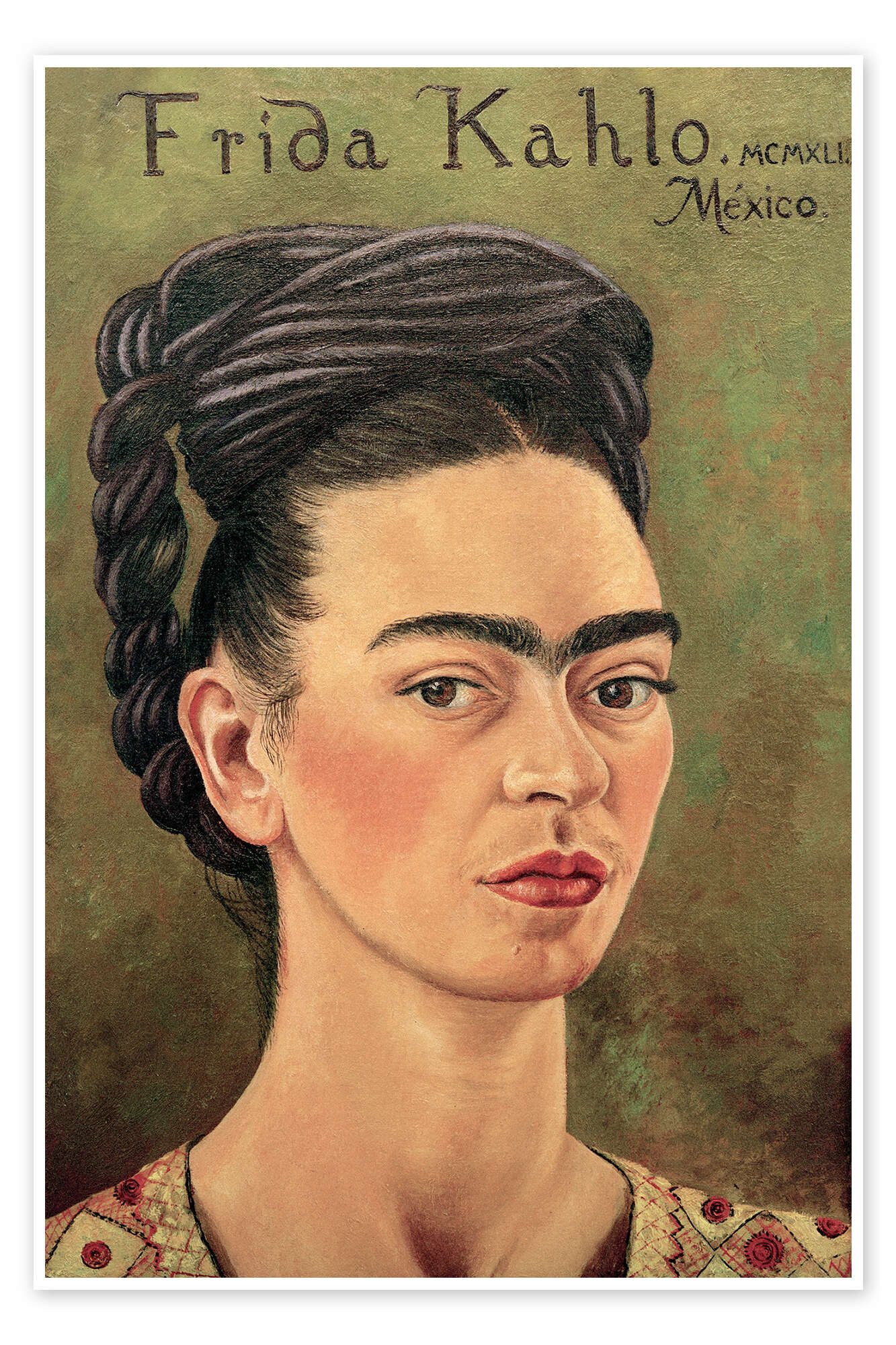 Posterlounge Wandbild Selbstbildnis MCMXLI, 1941, Frida Kahlo, erhältlich als Poster, Leinwandbild, Wandsticker oder Acrylglasbild