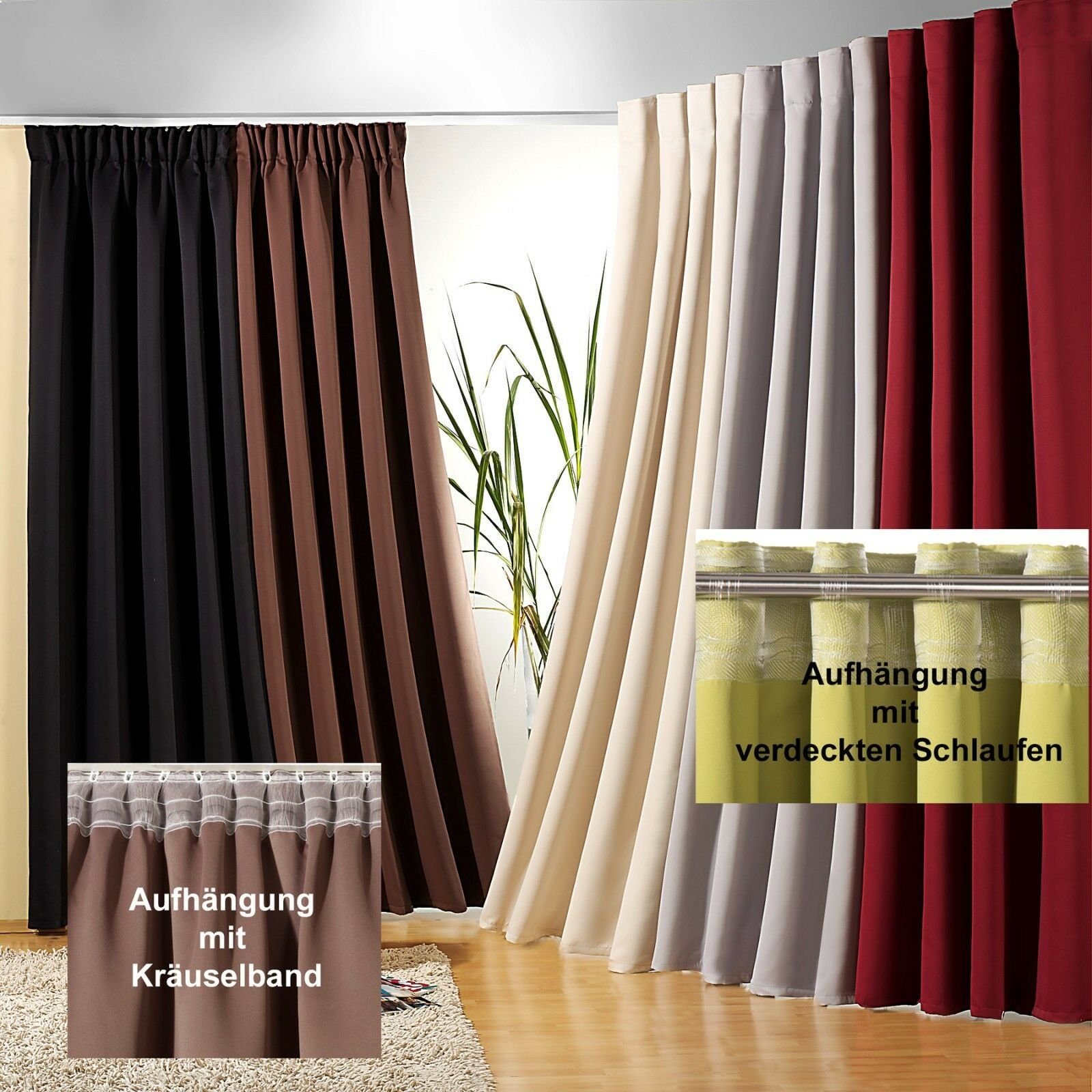 heimtexland Verdunkelungsvorhang XXL Thermovorhang Verdunklungsgardine Raum günstig online kaufen