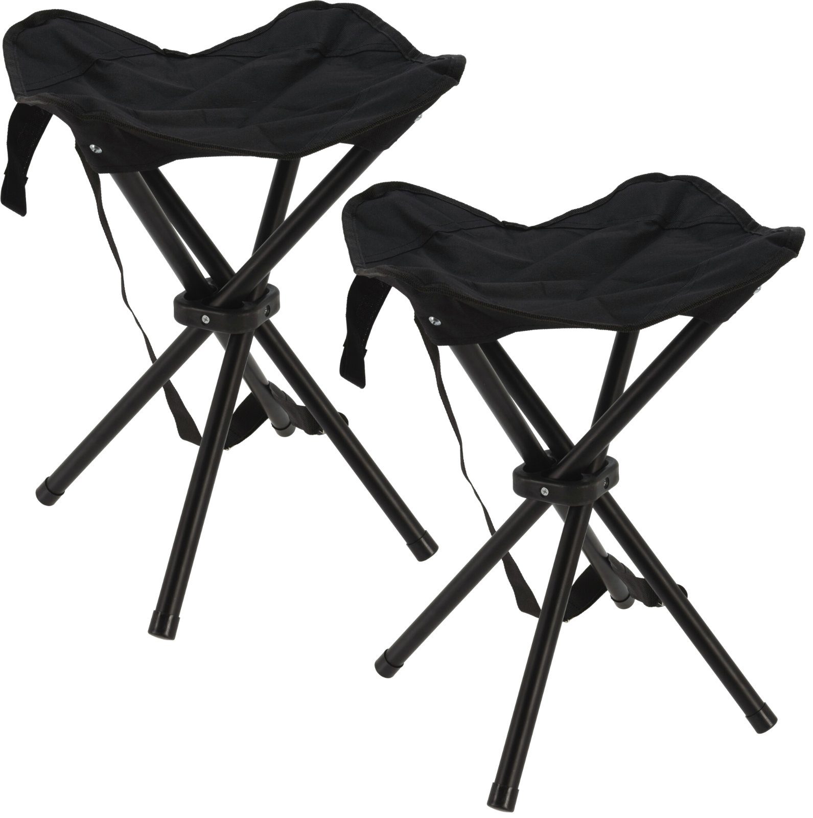 Koopman Campinghocker Klapphocker Anglerhocker Niedrig 40 cm Schwarz 2 er S günstig online kaufen