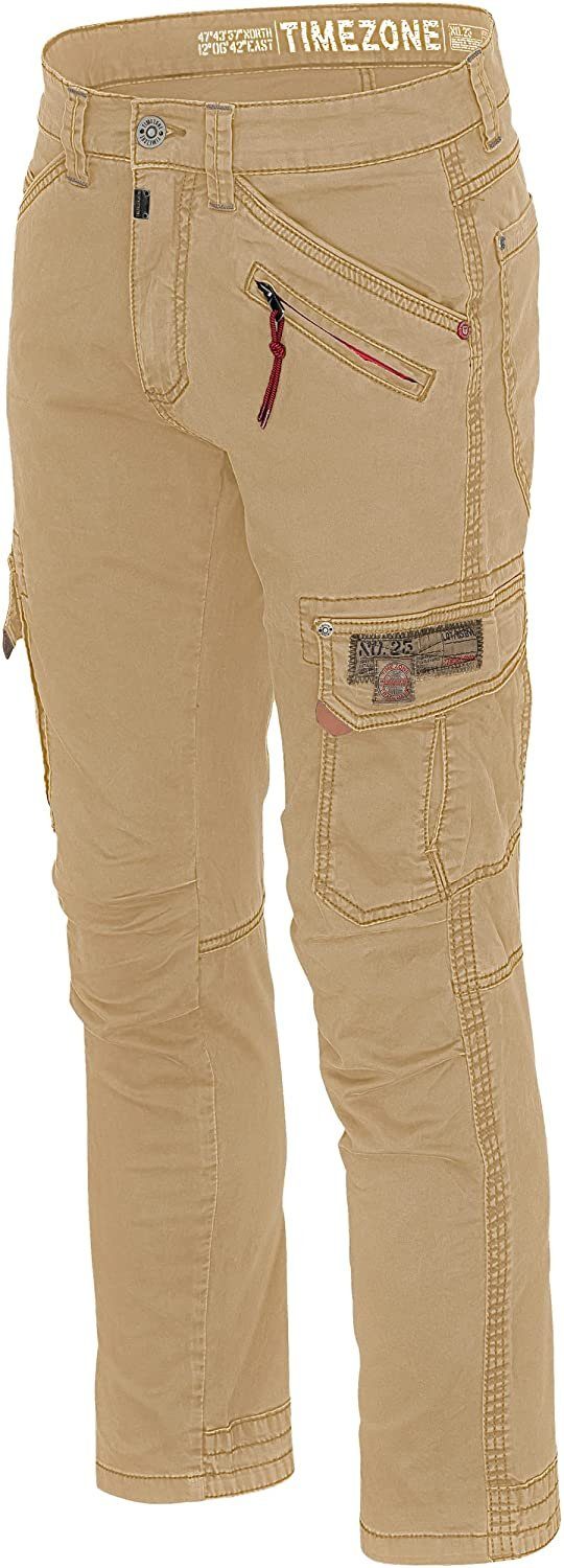 TIMEZONE Cargohose Roger TZ Cargohose lässig modern verschiedene Farben Safari Khaki