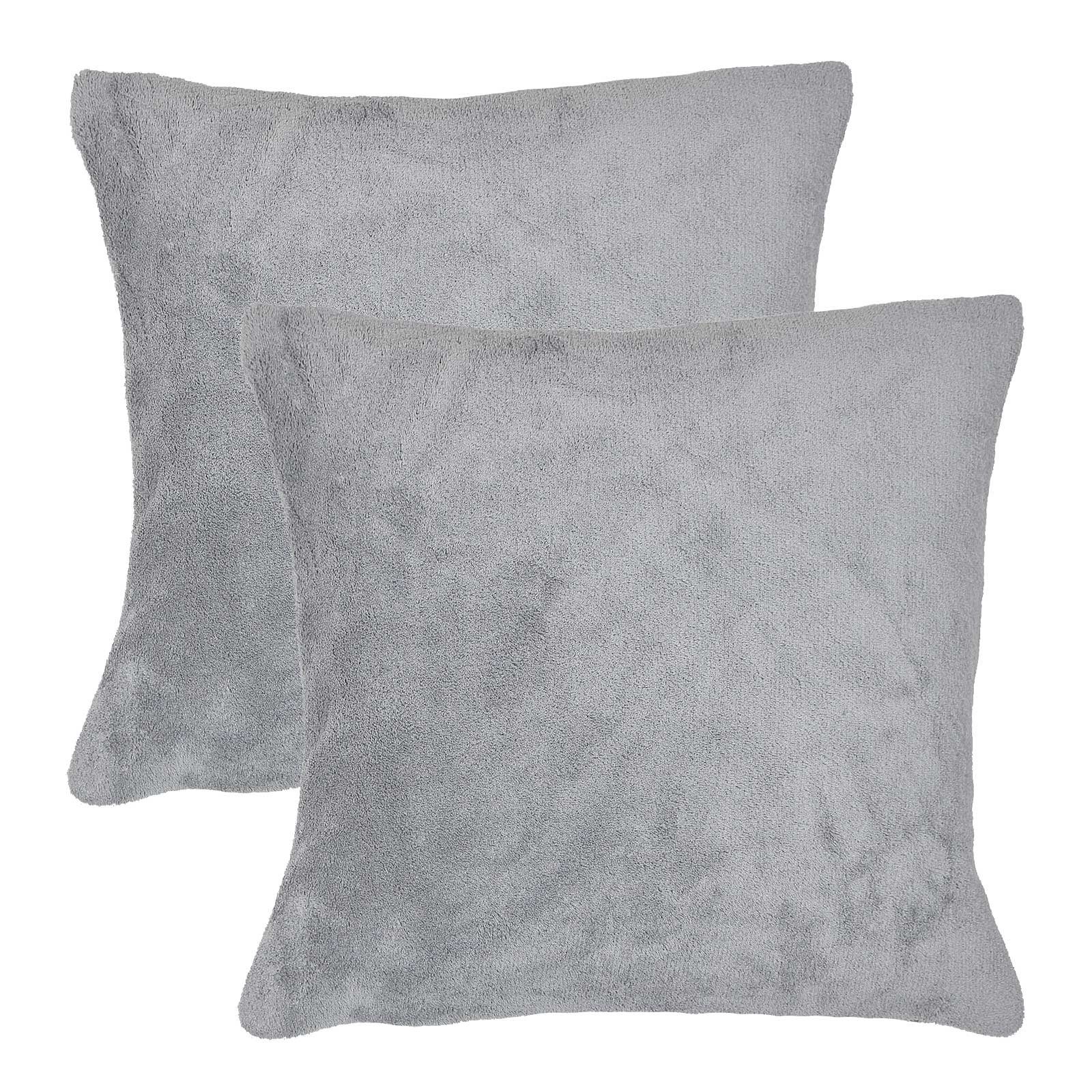 Casa Colori Kissenbezug Fleece 50x50 cm Plüsch Flausch Microfaser uni - sup günstig online kaufen