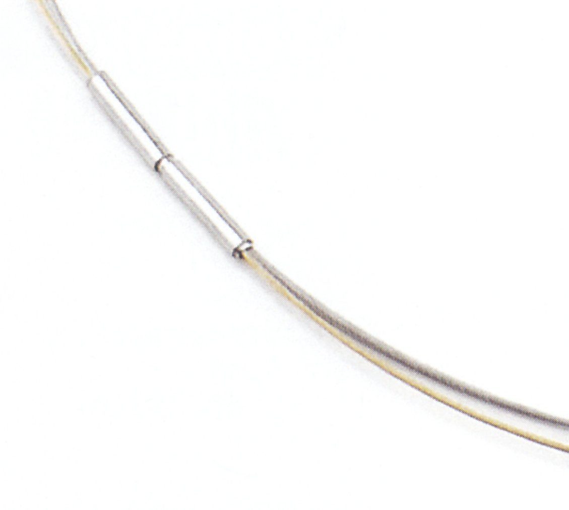 Boccia Damen Halsreif - Stahl/Titan, Zweifarbig, 0804-03 - Elegantes Collier Mit Bajonettverschluss