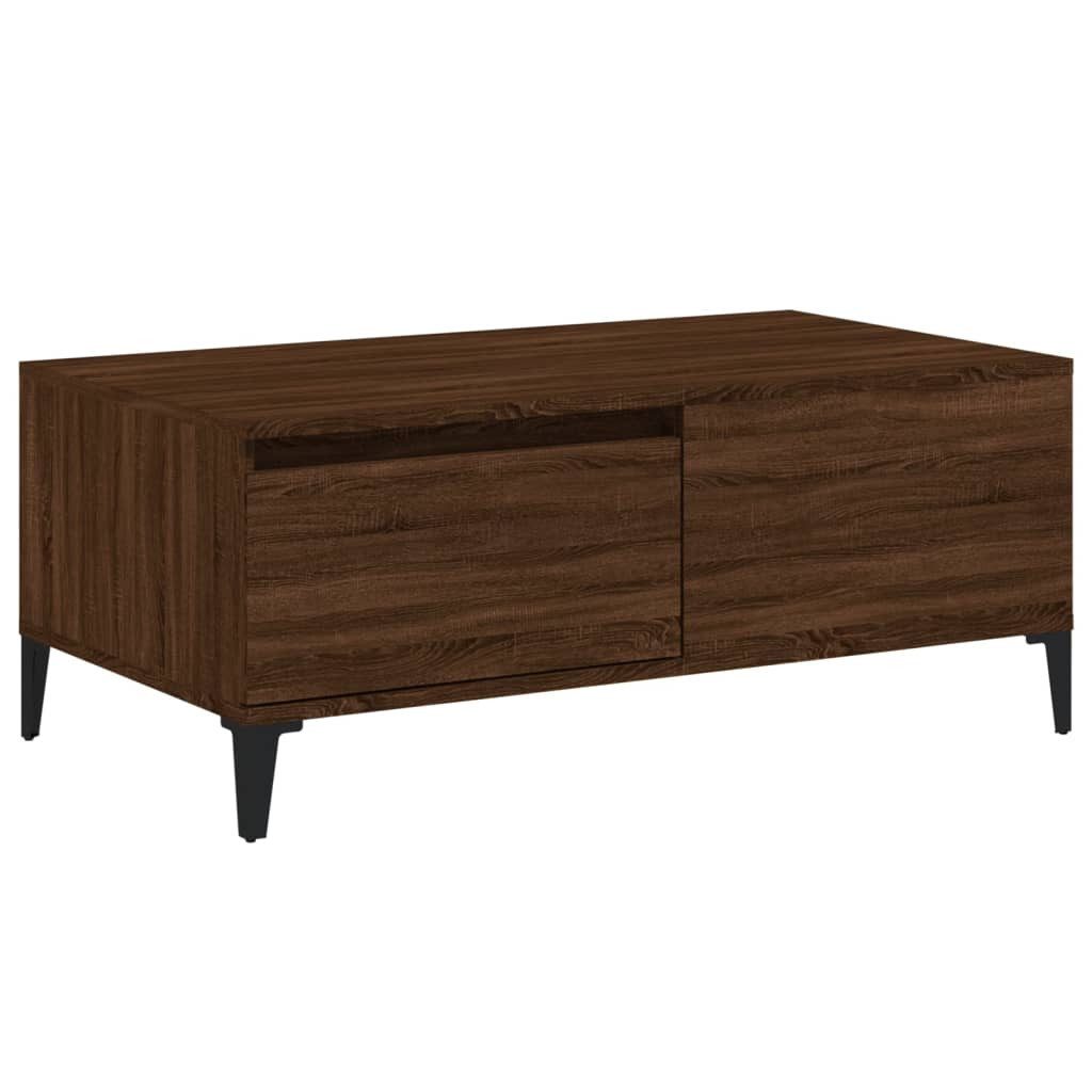 vidaXL Couchtisch Couchtisch Braun Eichen-Optik 90x50x36,5 günstig online kaufen