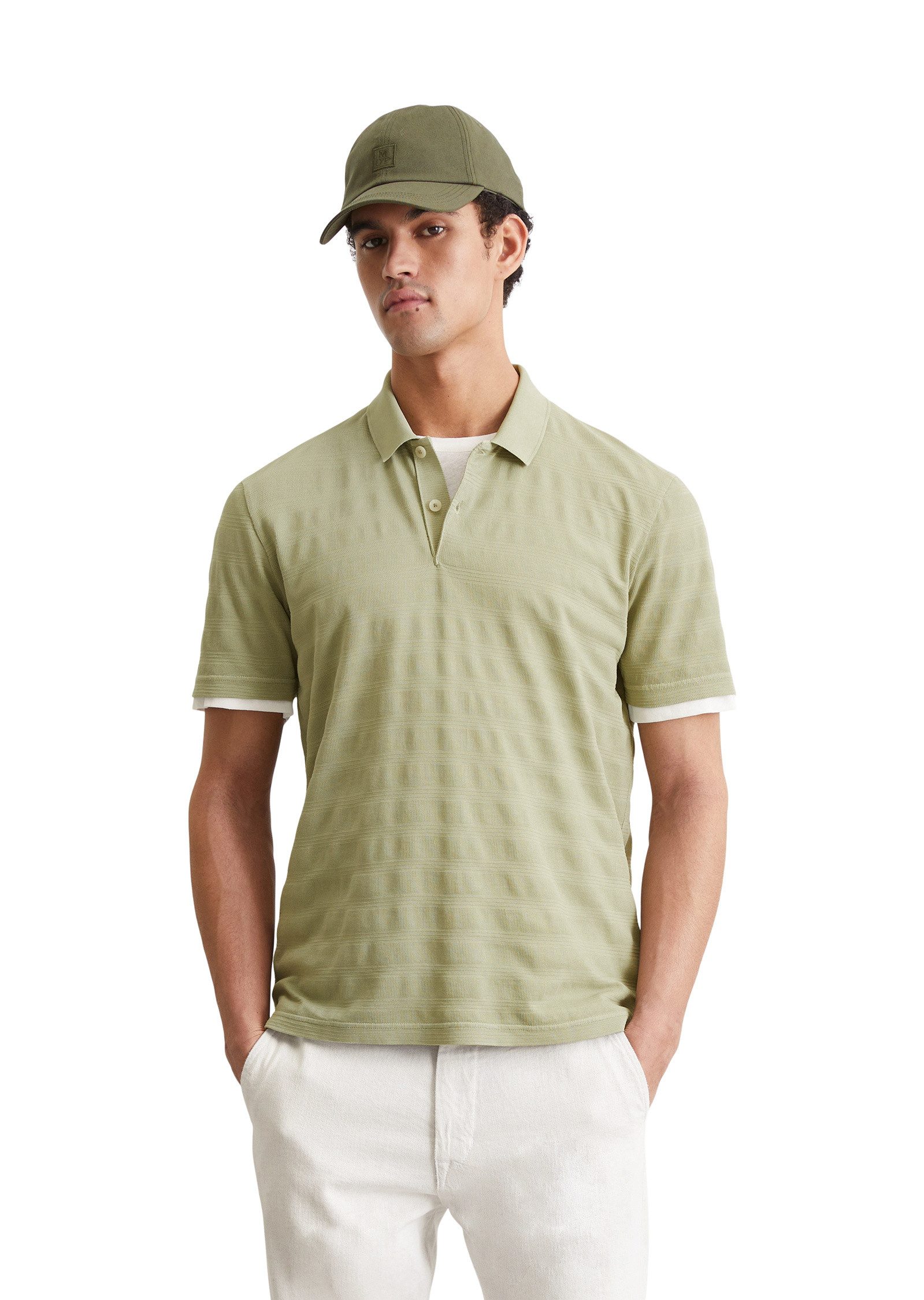 Marc O'Polo Poloshirt mit Streifenstruktur günstig online kaufen