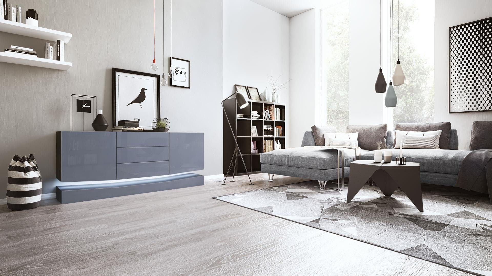Vladon Sideboard City (Kommode mit 2 günstig online kaufen