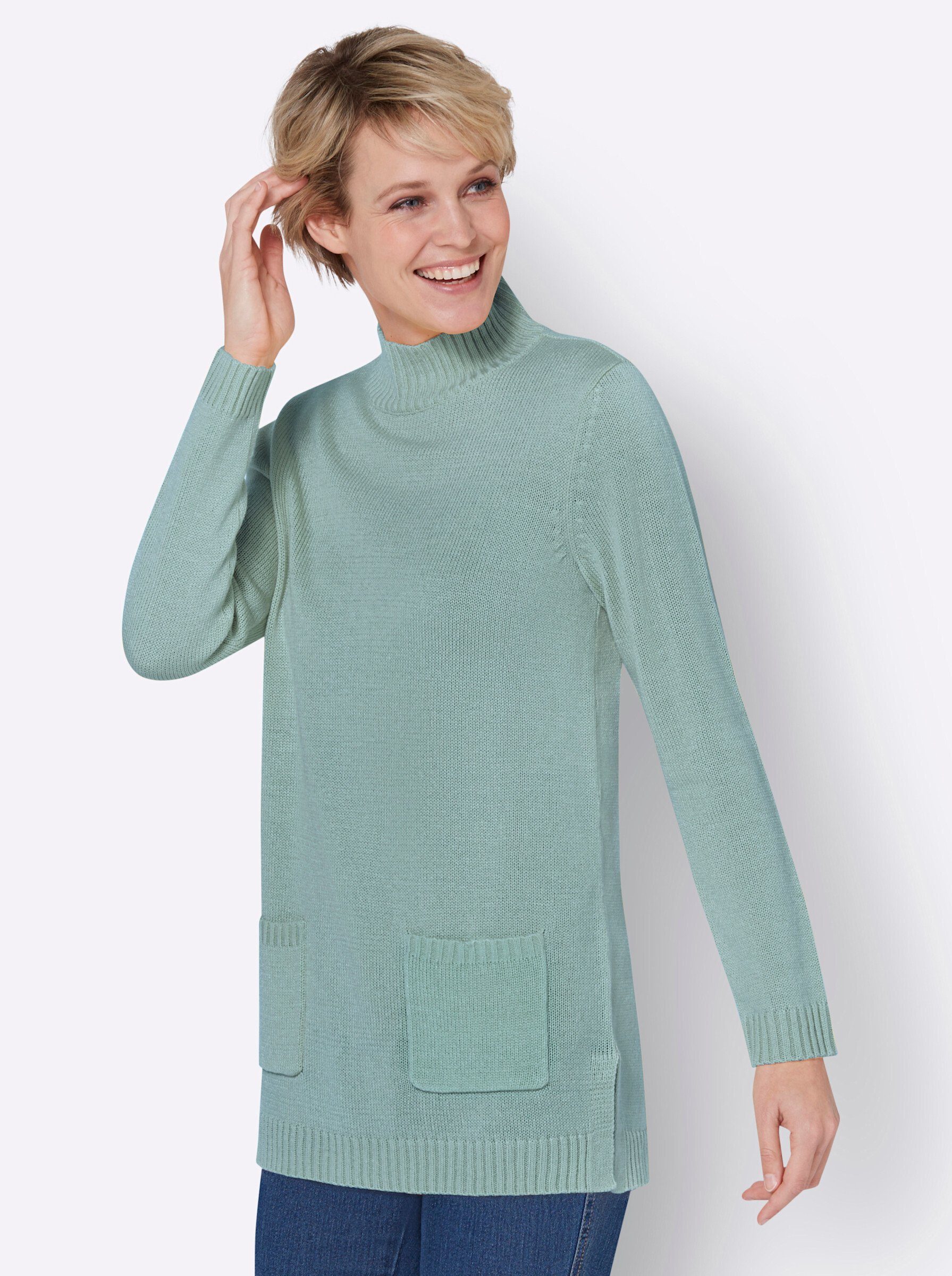 Sieh an! Strickpullover Longpullover günstig online kaufen