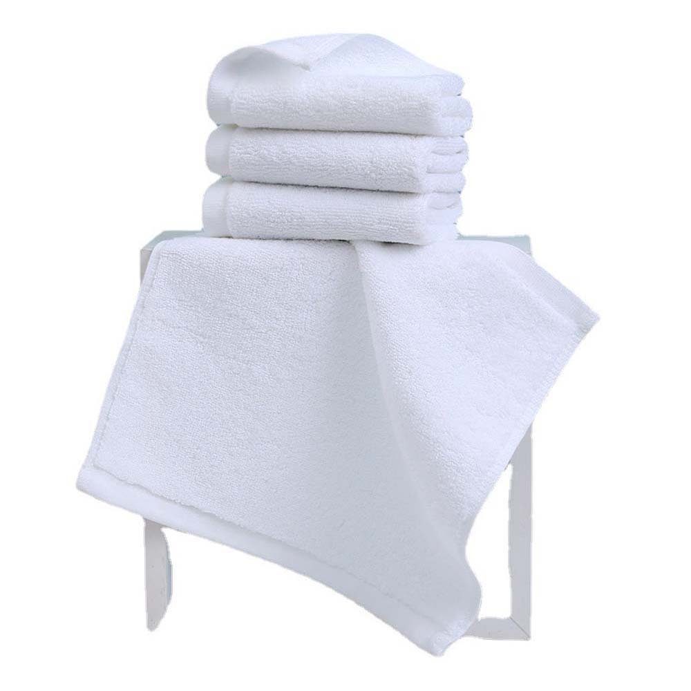 FELIXLEO Waschlappen Waschlappen aus Baumwolle 30L x 30B cm 12er-Pack Weiß