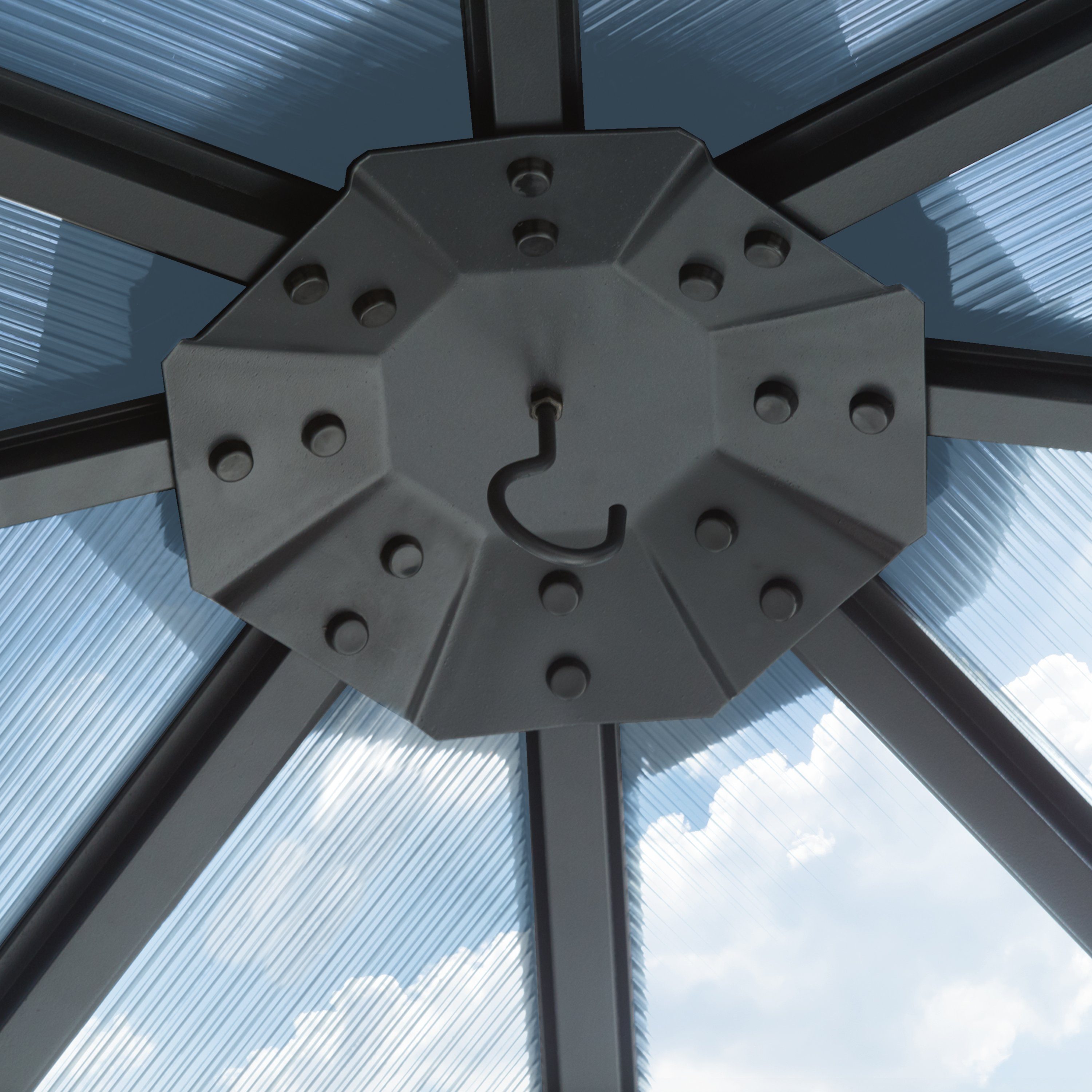 TOOLPORT Pavillon Gartenpavillon Moonlight Deluxe crème, mit 4 Seitenteilen, mit 4 Moskitonetzen