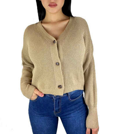 Worldclassca Strickjacke Worldclassca Damen Strickjacke Cardigan mit Knopfleiste Strick Winter flauschig warm Pullover Pulli Neu